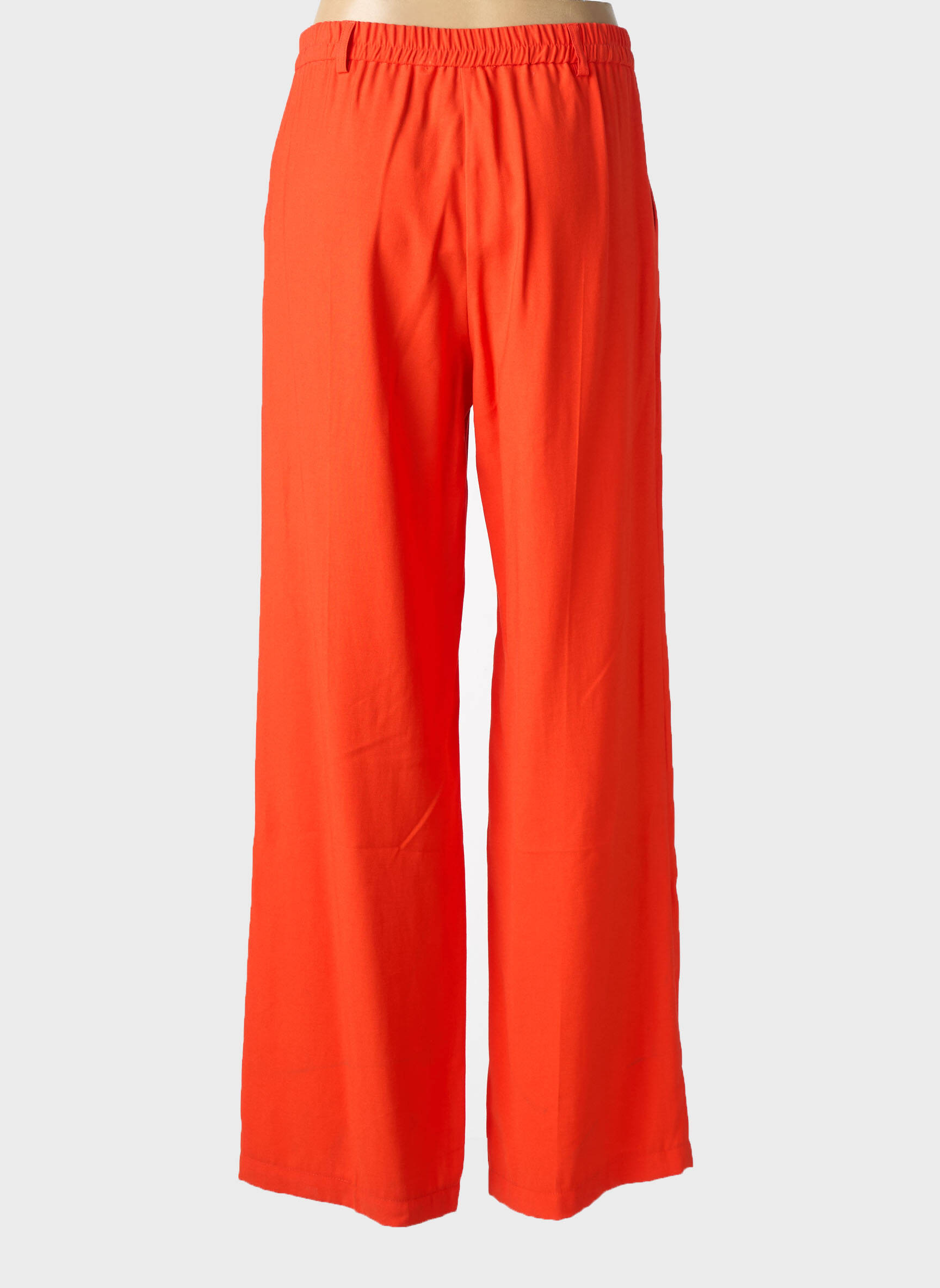 Pantalon larg țesătură crep mărime normală roșu AN' GE femeie
