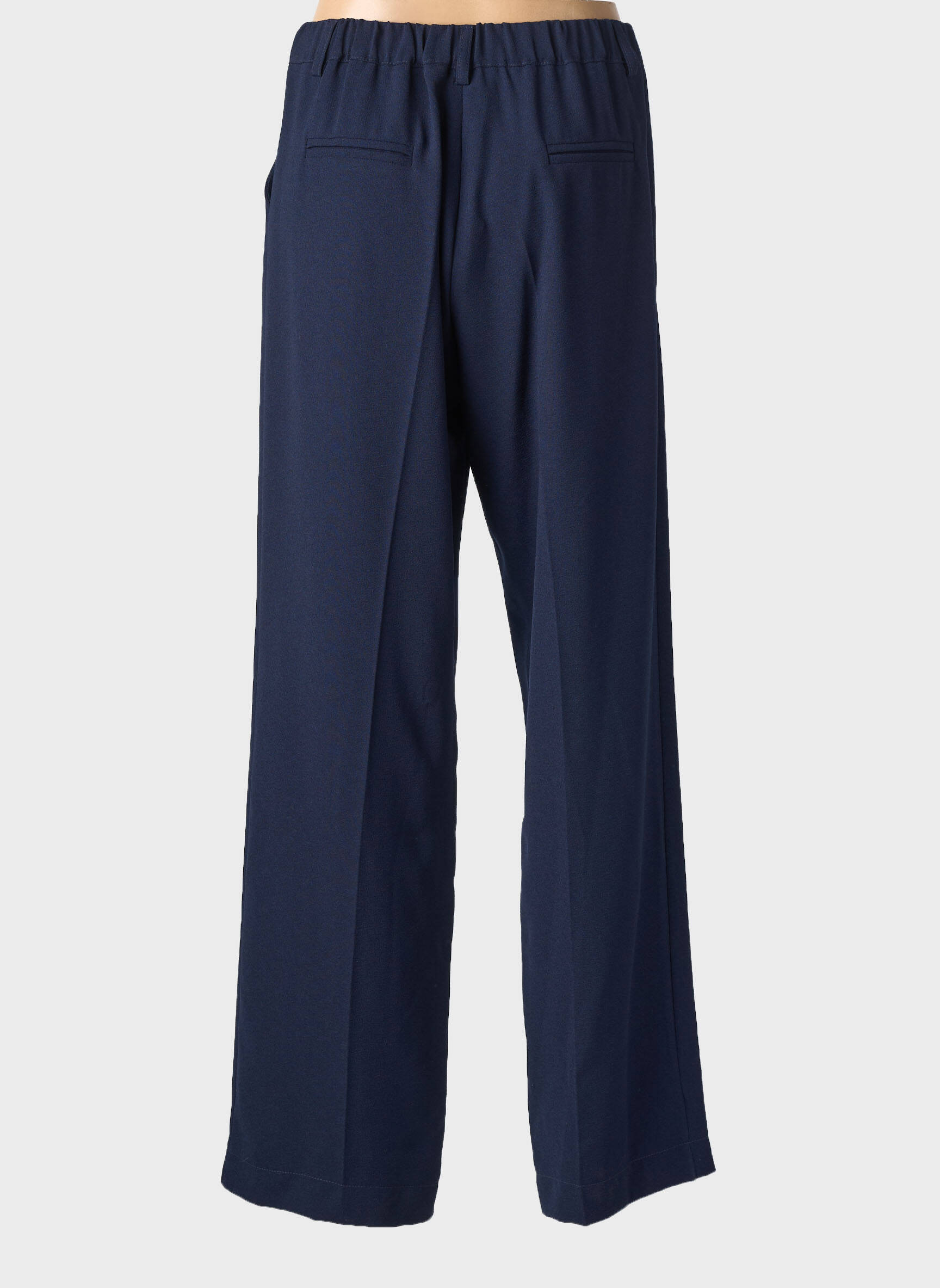 Pantalon drept țesătură crep mărime normală albastru PAKO LITTO femeie