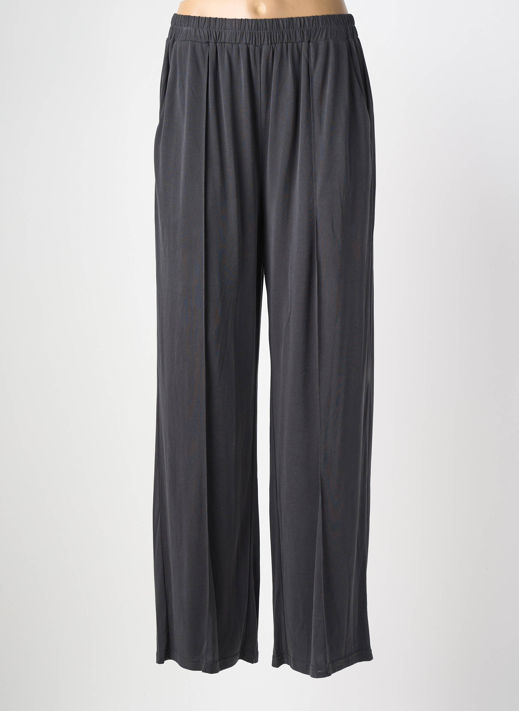 Pantalon drept elasticitate mărime normală gri GRACE & MILA femeie
