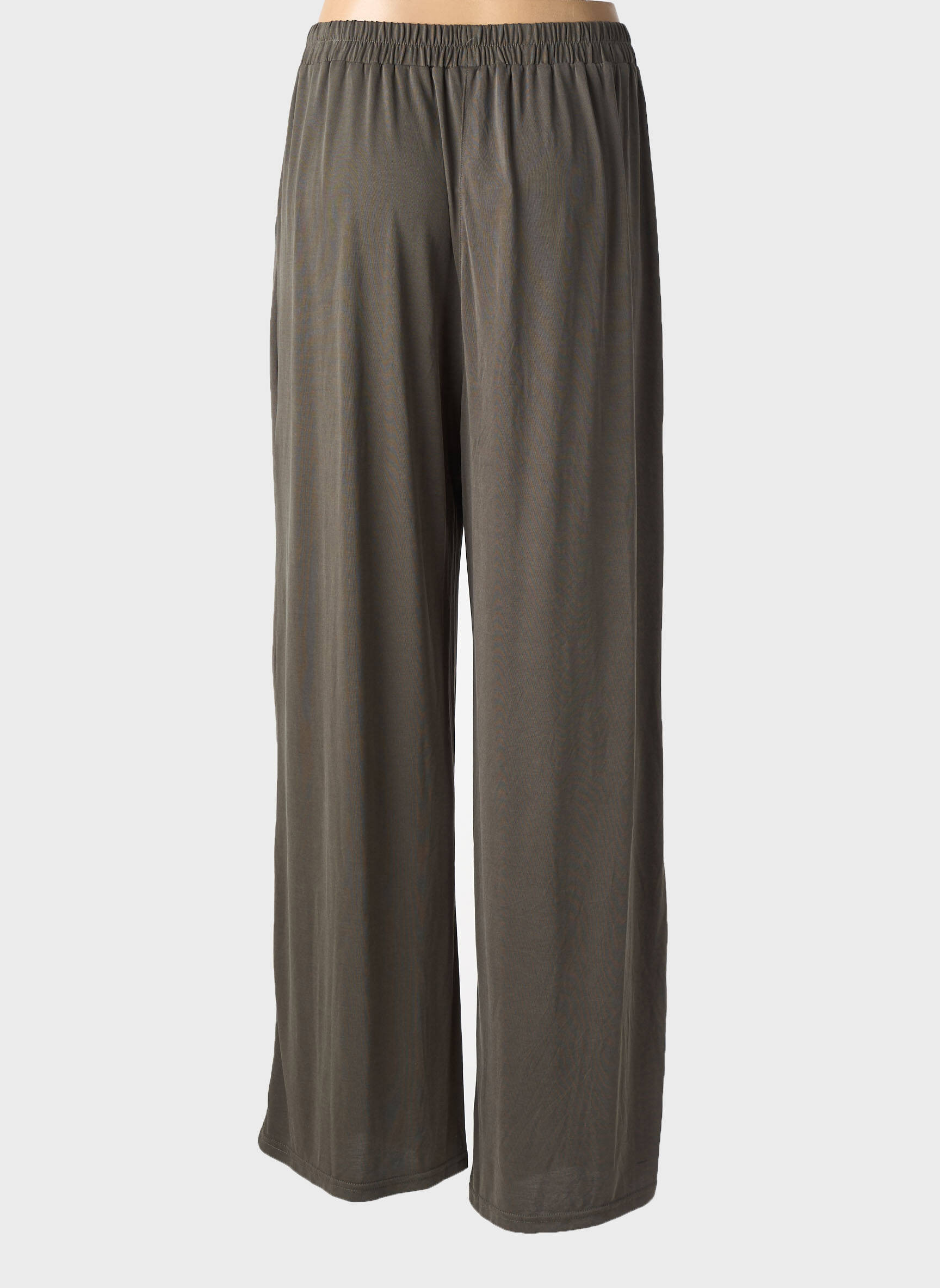 Pantalon drept elasticitate mărime normală verde GRACE & MILA femeie