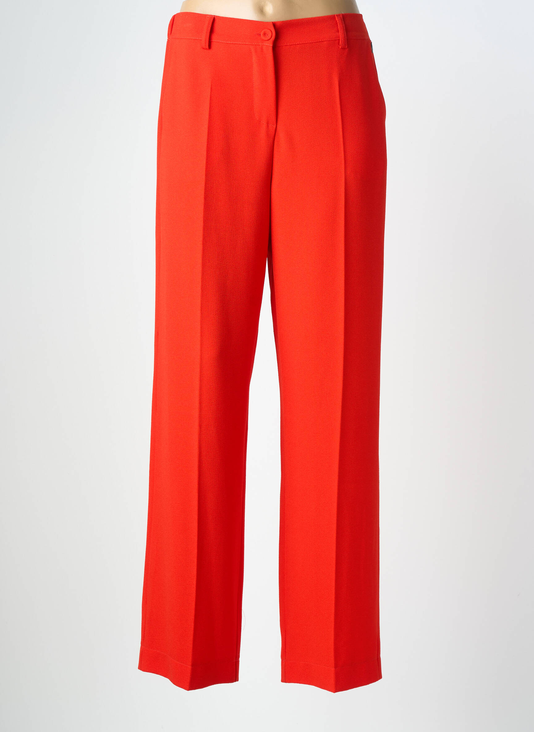 Pantalon drept țesătură crep mărime normală roșu PAKO LITTO femeie