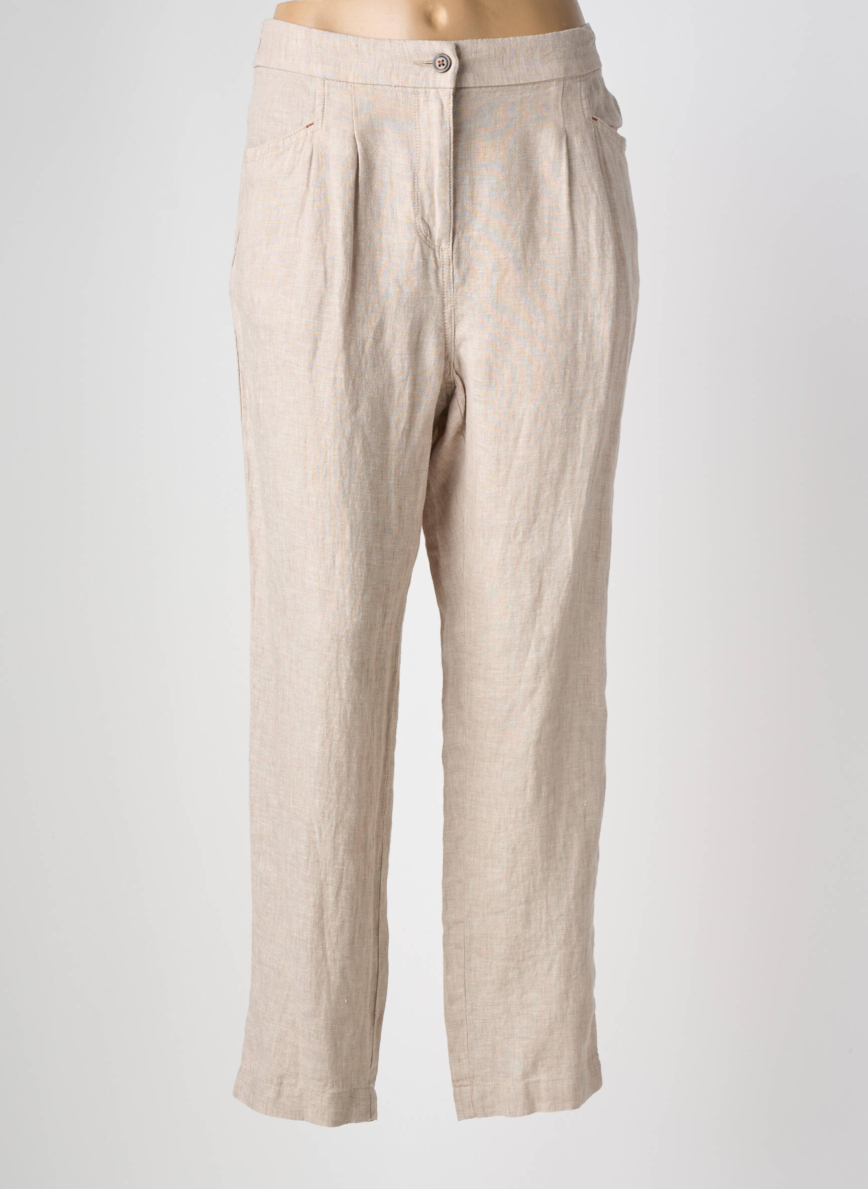 Pantalon drept talie elastică mărime normală maro WHITE STUFF femeie
