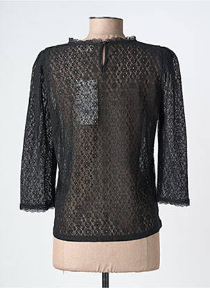 Top guler rotund mâneci 3/4 negru GRACE & MILA femeie