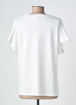 Tricou croială dreaptă mâneci scurte alb GOA femeie