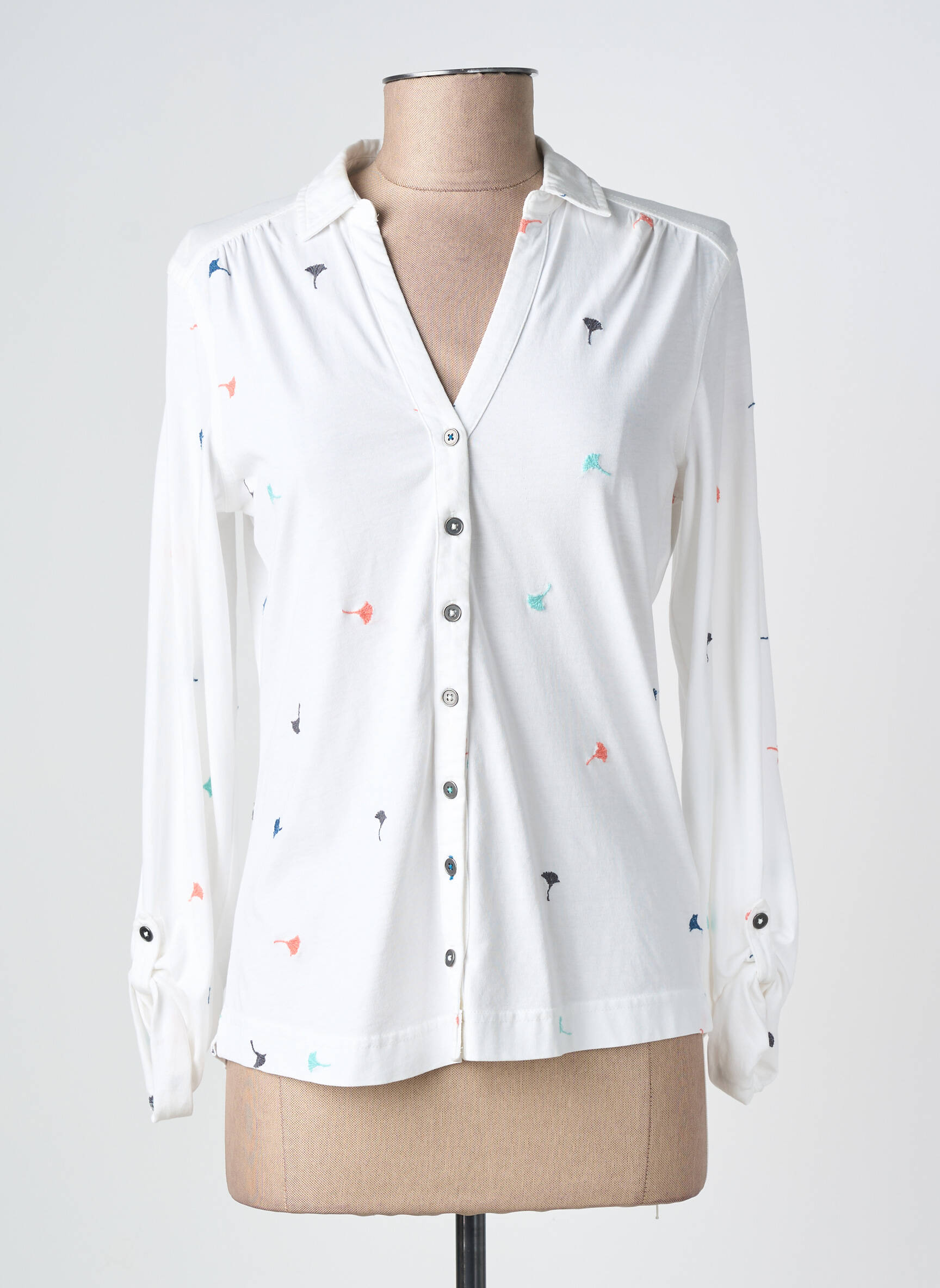 Cămașă croială cambrată mâneci lungi alb WHITE STUFF femeie