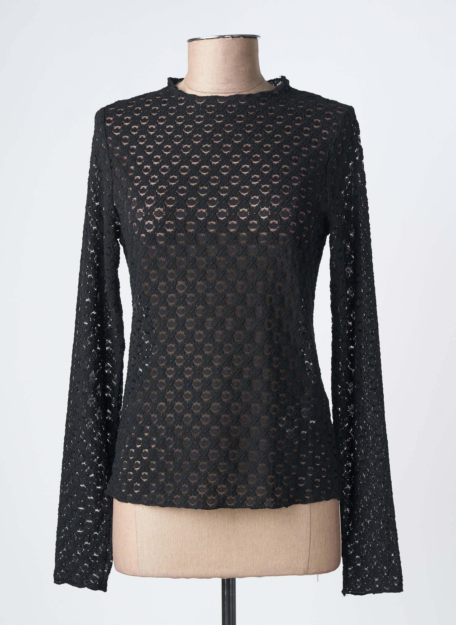 Tricou mâneci lungi mâneci lungi negru GRACE & MILA femeie