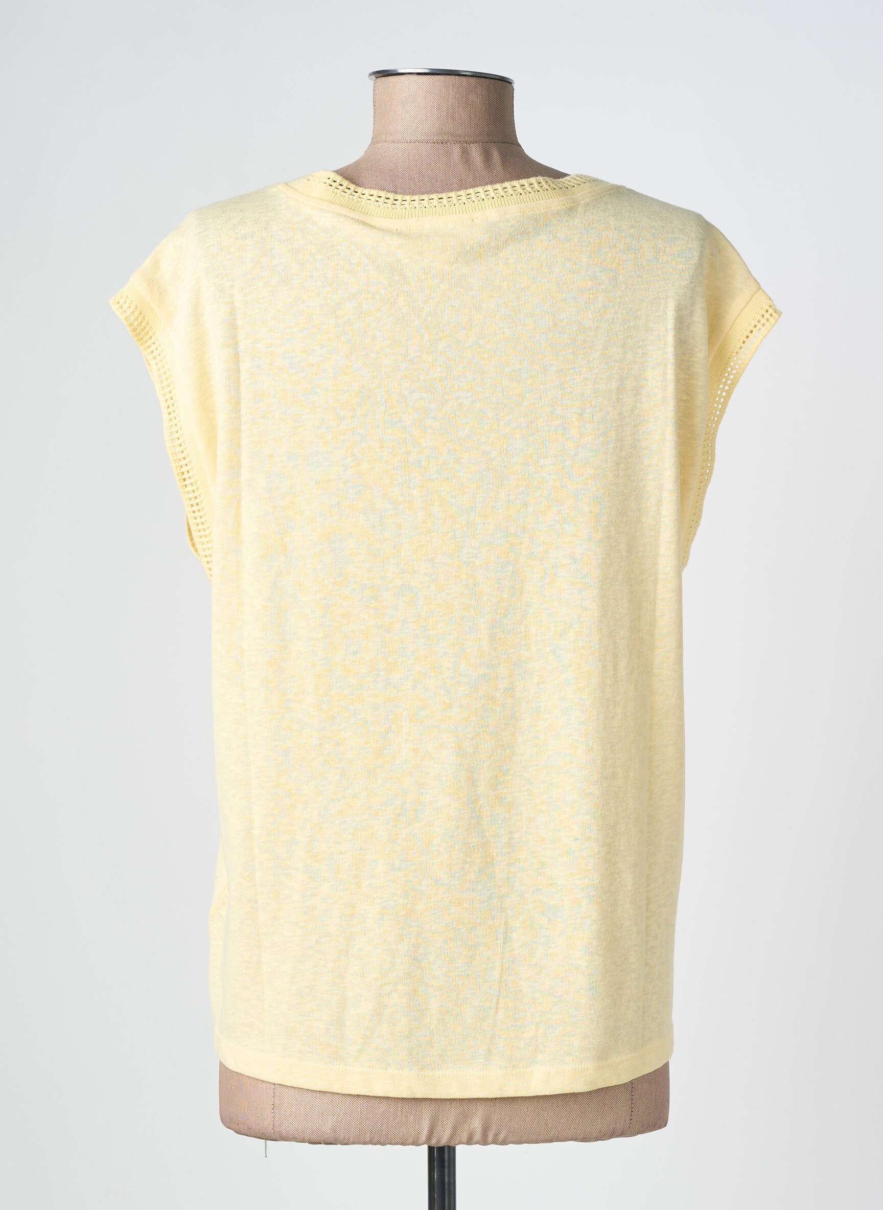 Tricou croială dreaptă mâneci scurte galben GRACE & MILA femeie