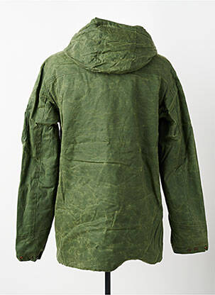 Parka finisaj interior căptușeală satinată cu glugă verde BOMBERS bărbat