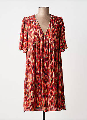 Rochie scurtă mâneci scurte mâneci scurte portocalie GRACE & MILA femeie
