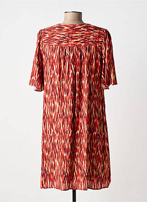 Rochie scurtă mâneci scurte mâneci scurte portocalie GRACE & MILA femeie