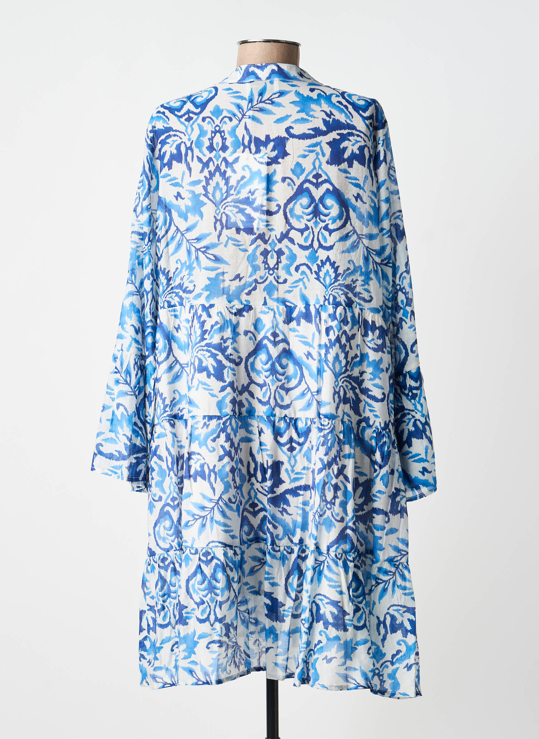 Rochie scurtă mâneci lungi mâneci lungi albastru CHOKLATE femeie