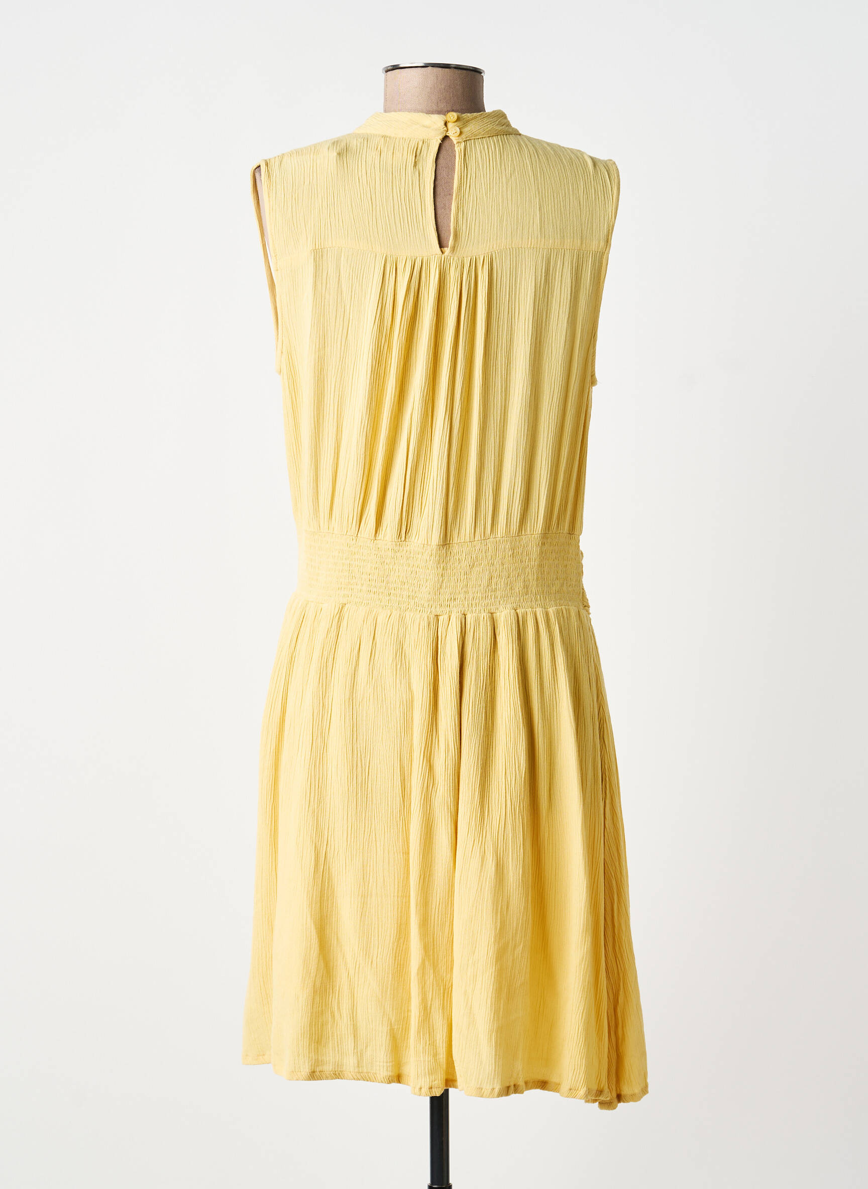 Rochie scurtă fără mâneci fără mâneci galben ANGE femeie