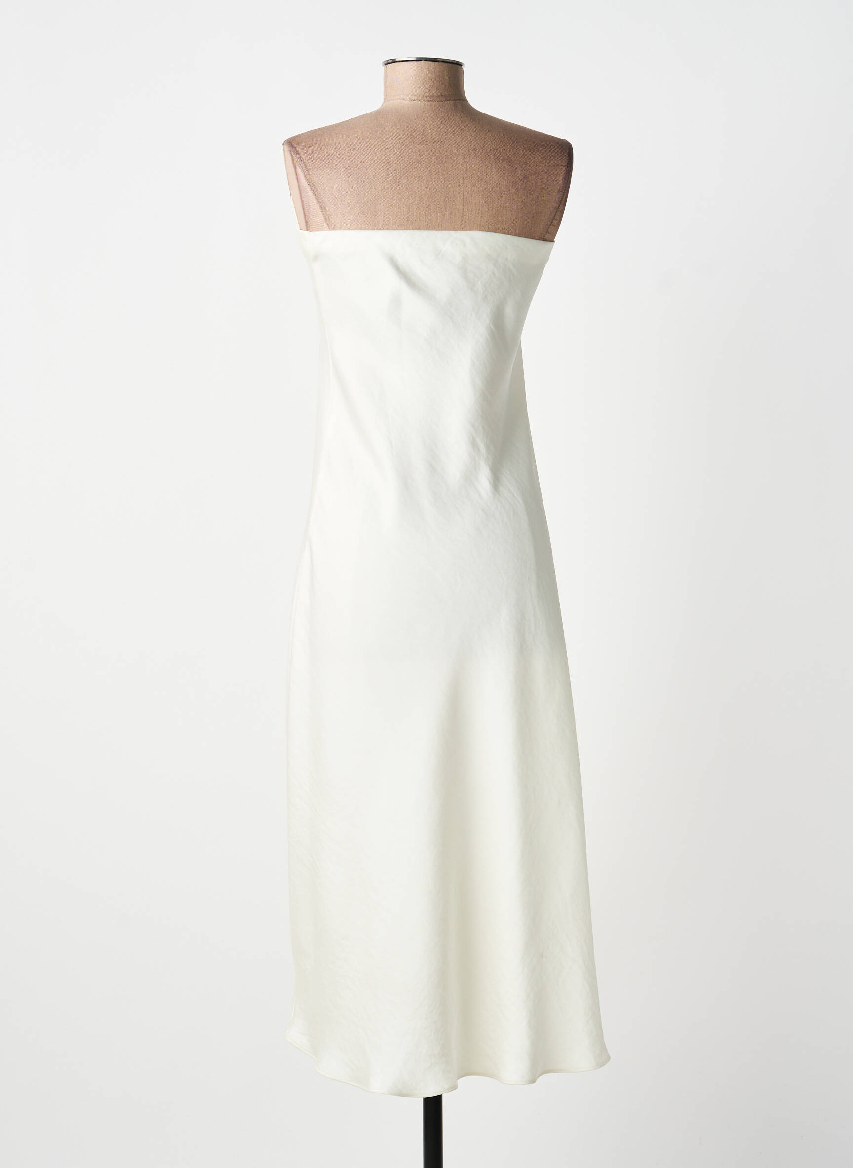 Rochie midi fără mâneci fără mâneci alb ANGE femeie