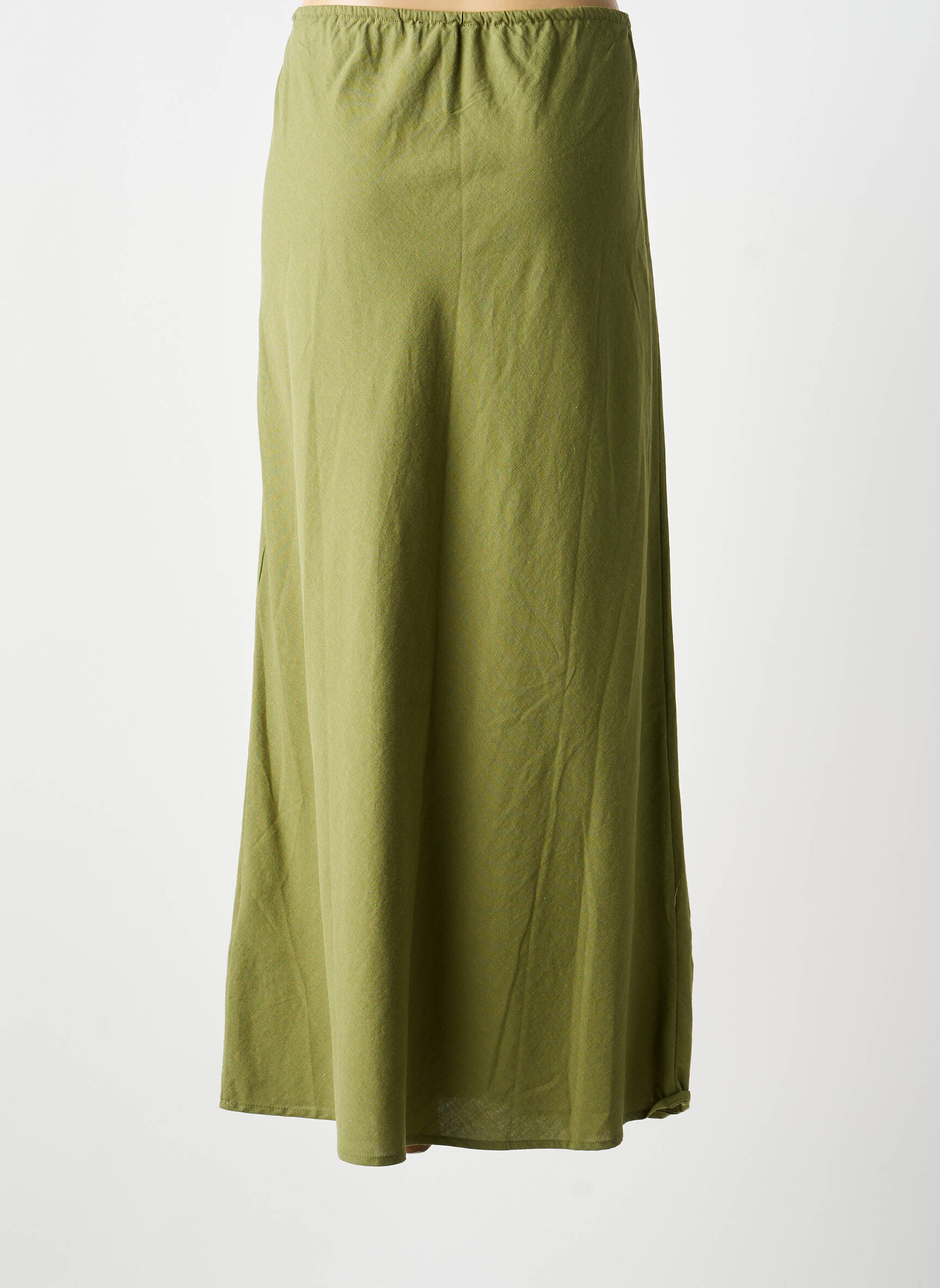 Fustă lungă croială fluidă verde GRACE & MILA femeie