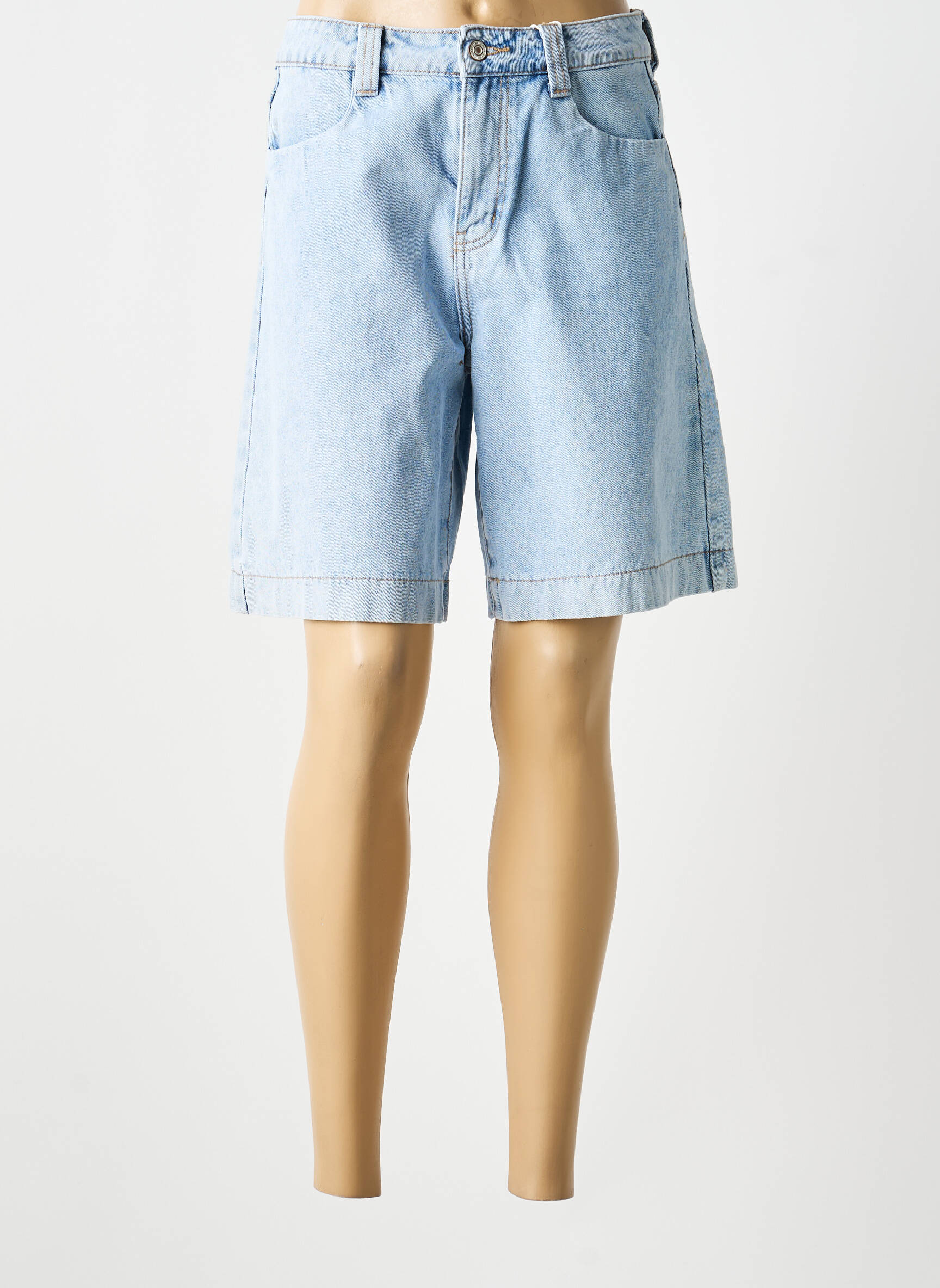 Șort țesătură denim mărime normală albastru ORAIJE femeie