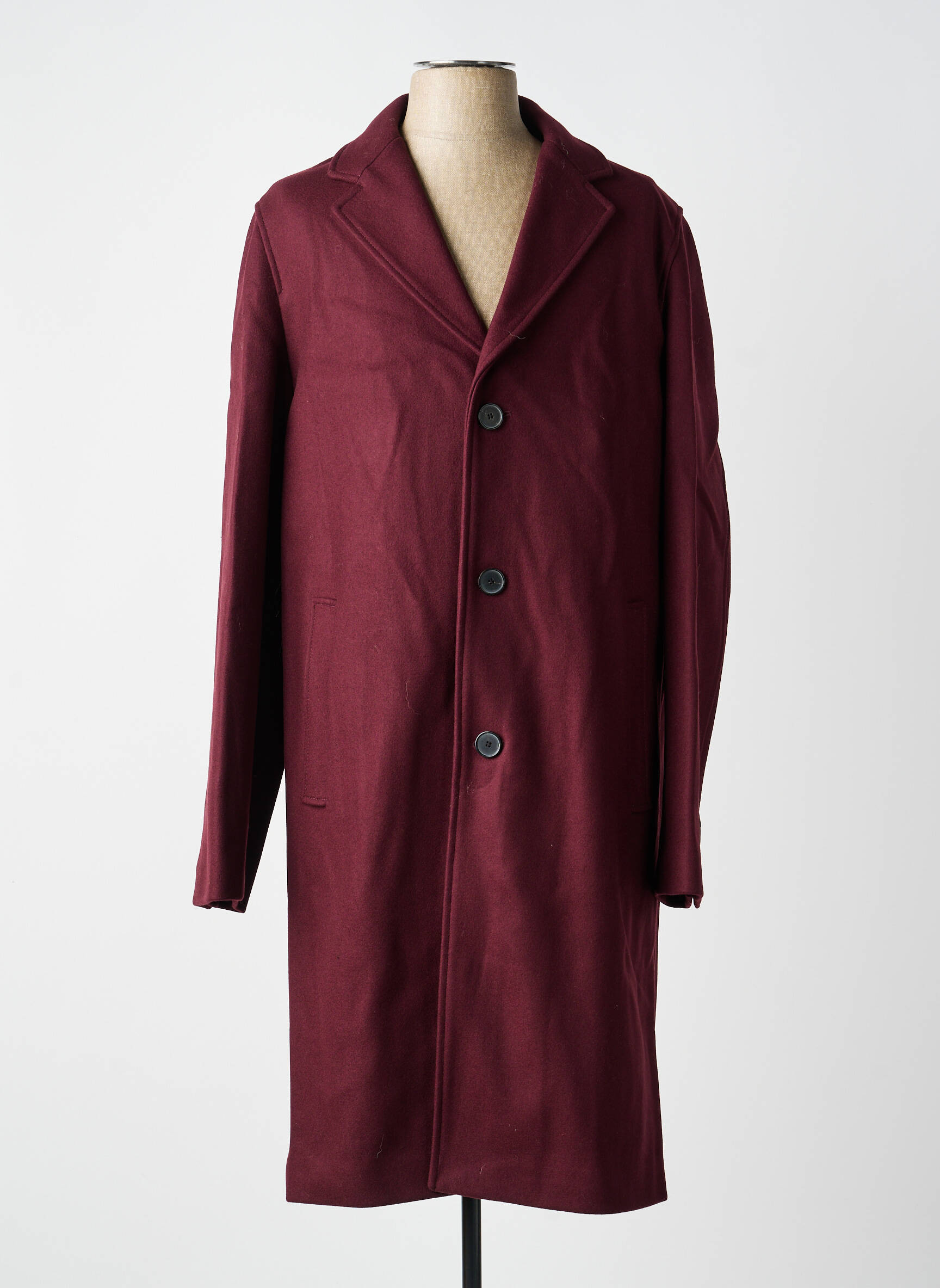 Palton lung croială dreaptă fără glugă violet THE KOOPLES bărbat