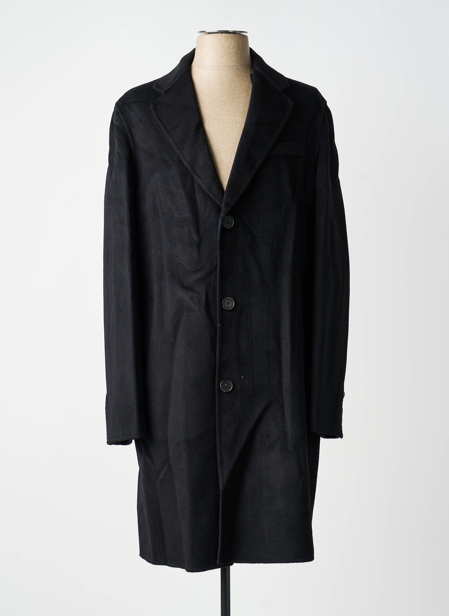 Palton lung croială dreaptă fără glugă negru THE KOOPLES bărbat