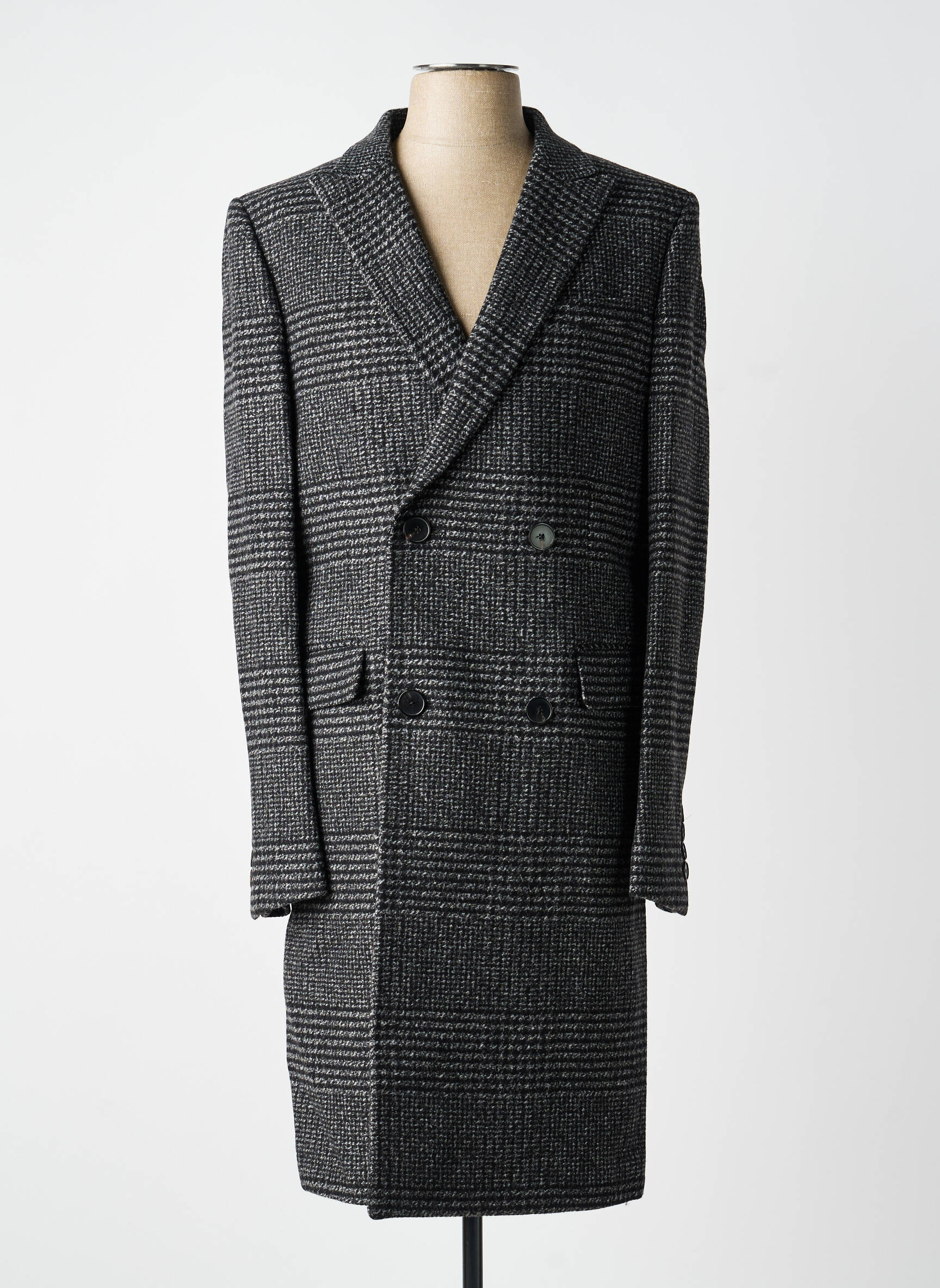 Palton lung croială dreaptă fără glugă gri THE KOOPLES bărbat
