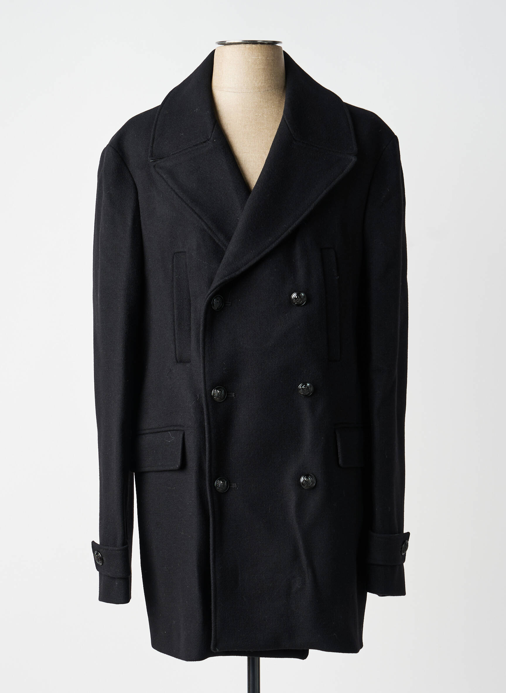 Palton scurt croială dreaptă fără glugă negru THE KOOPLES bărbat