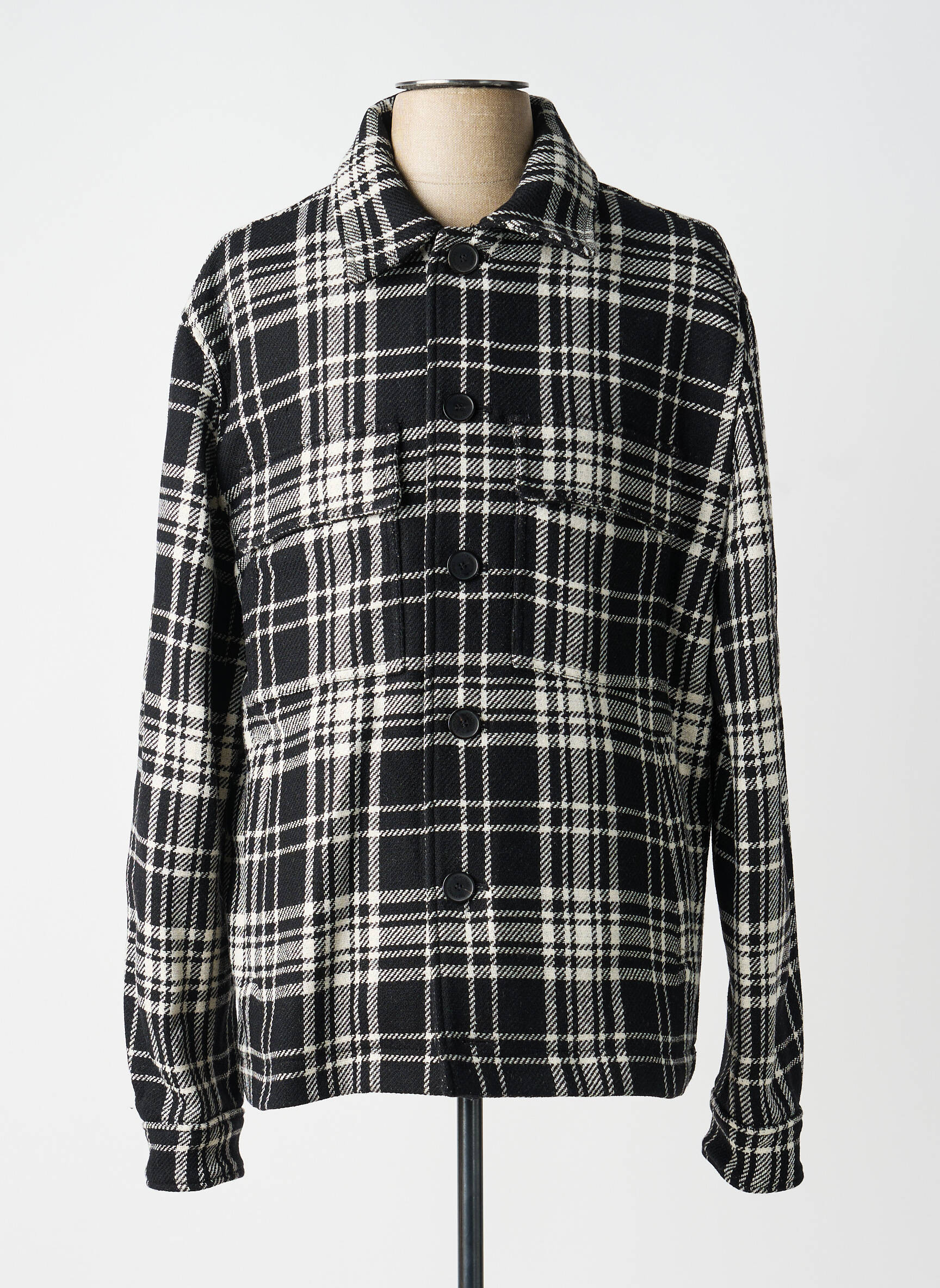 Jachete casual închidere cu nasturi pe față negru THE KOOPLES bărbat