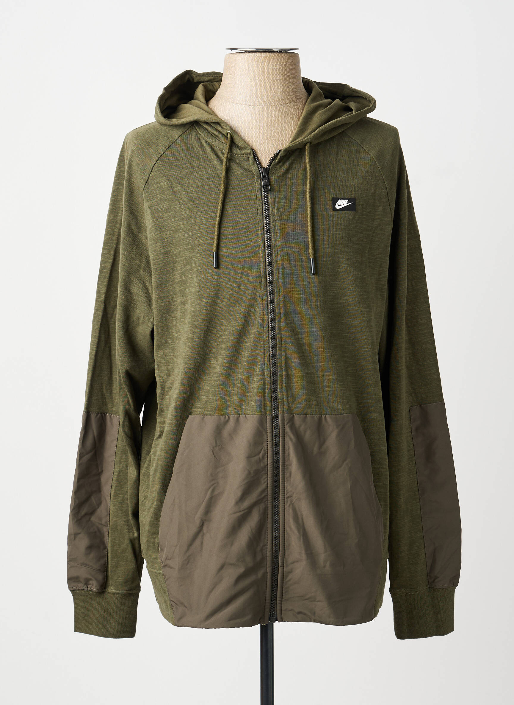 Jachete casual strânsă pe partea de jos verde NIKE bărbat
