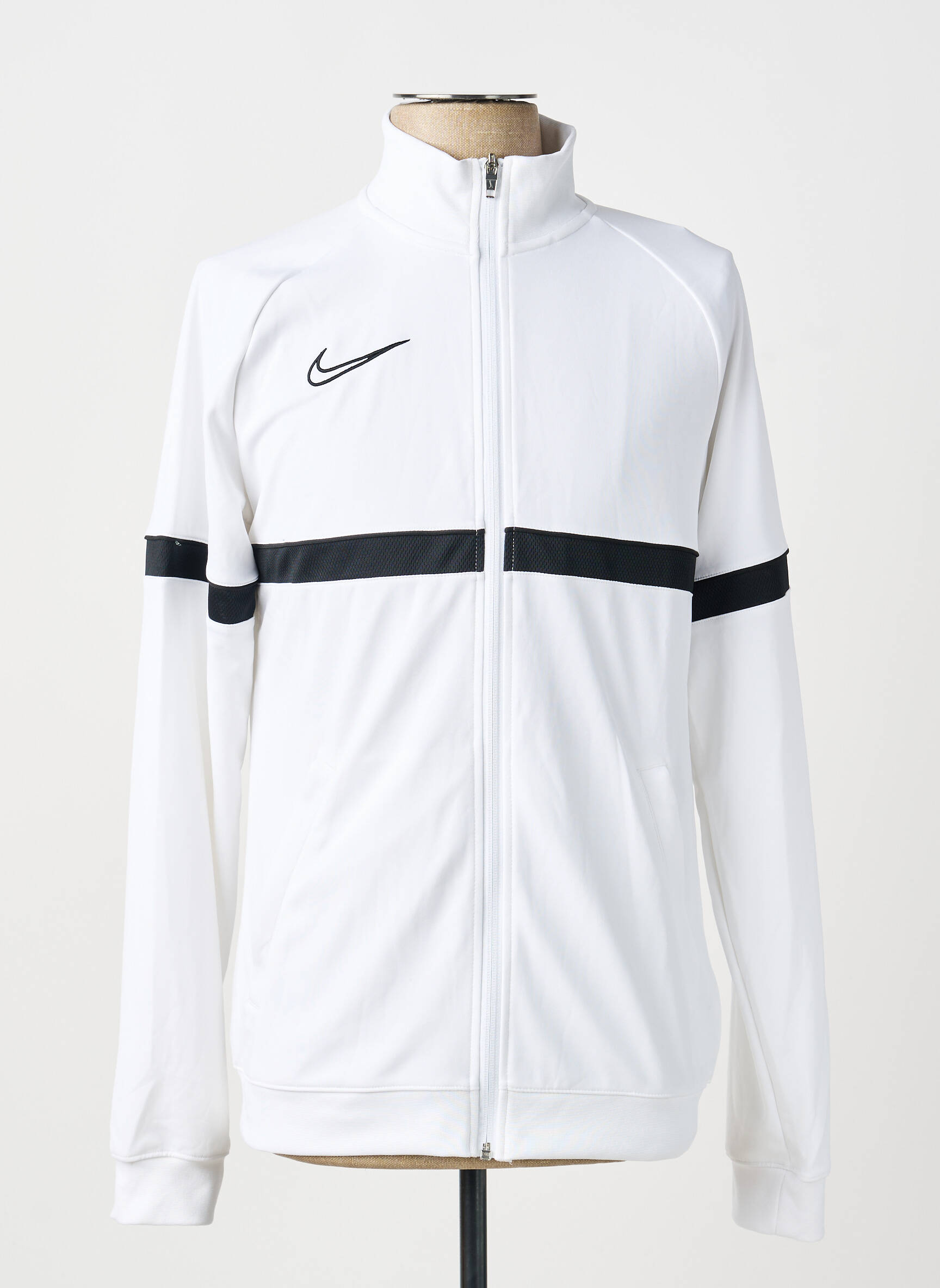 Jachete casual strânsă pe partea de jos alb NIKE bărbat