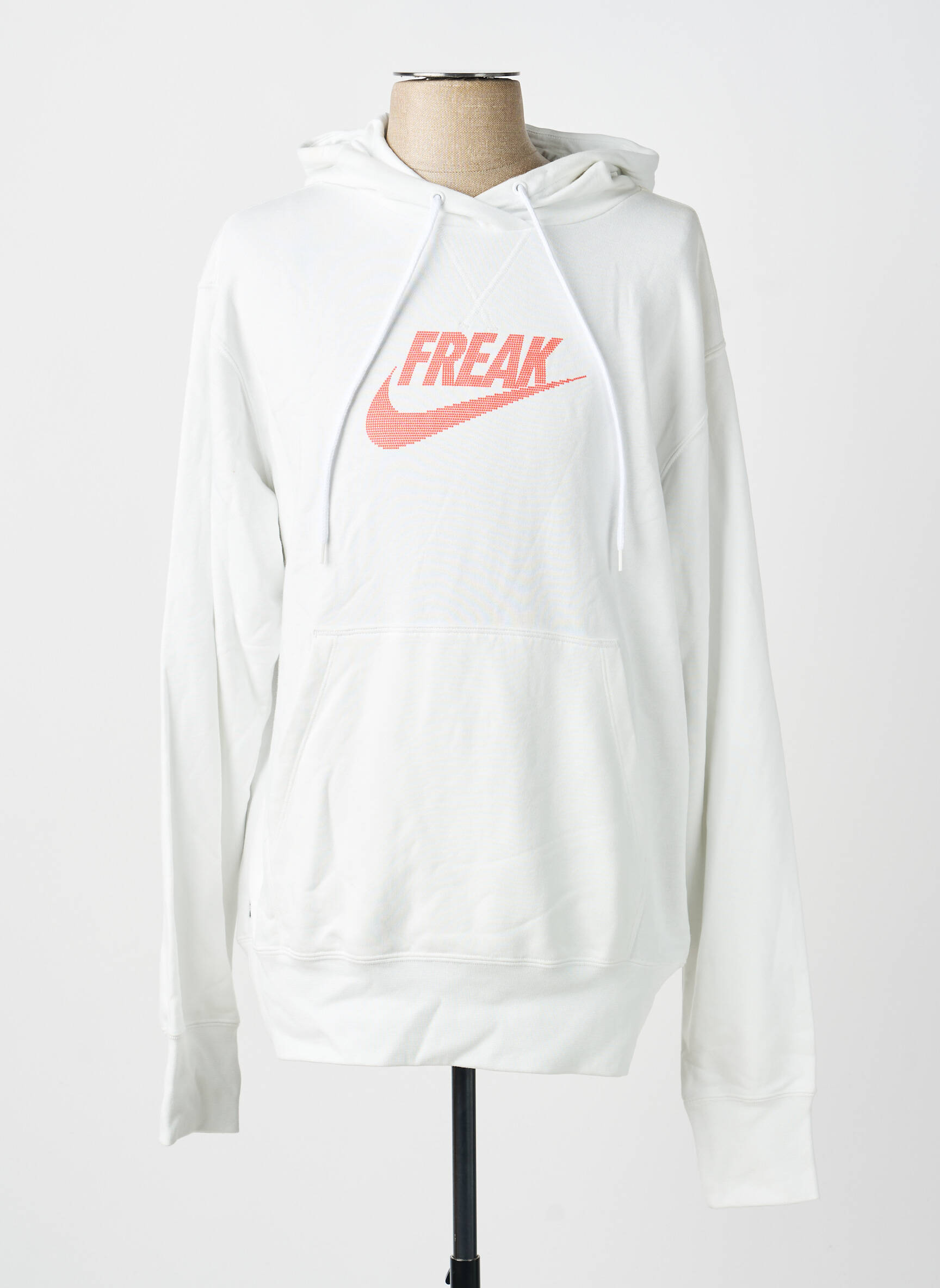 Hanorac cu glugă țesătură jersey mâneci lungi alb NIKE bărbat
