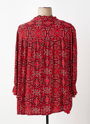 Bluză imprimeu floral mâneci lungi roșu ONLY CARMAKOMA femeie