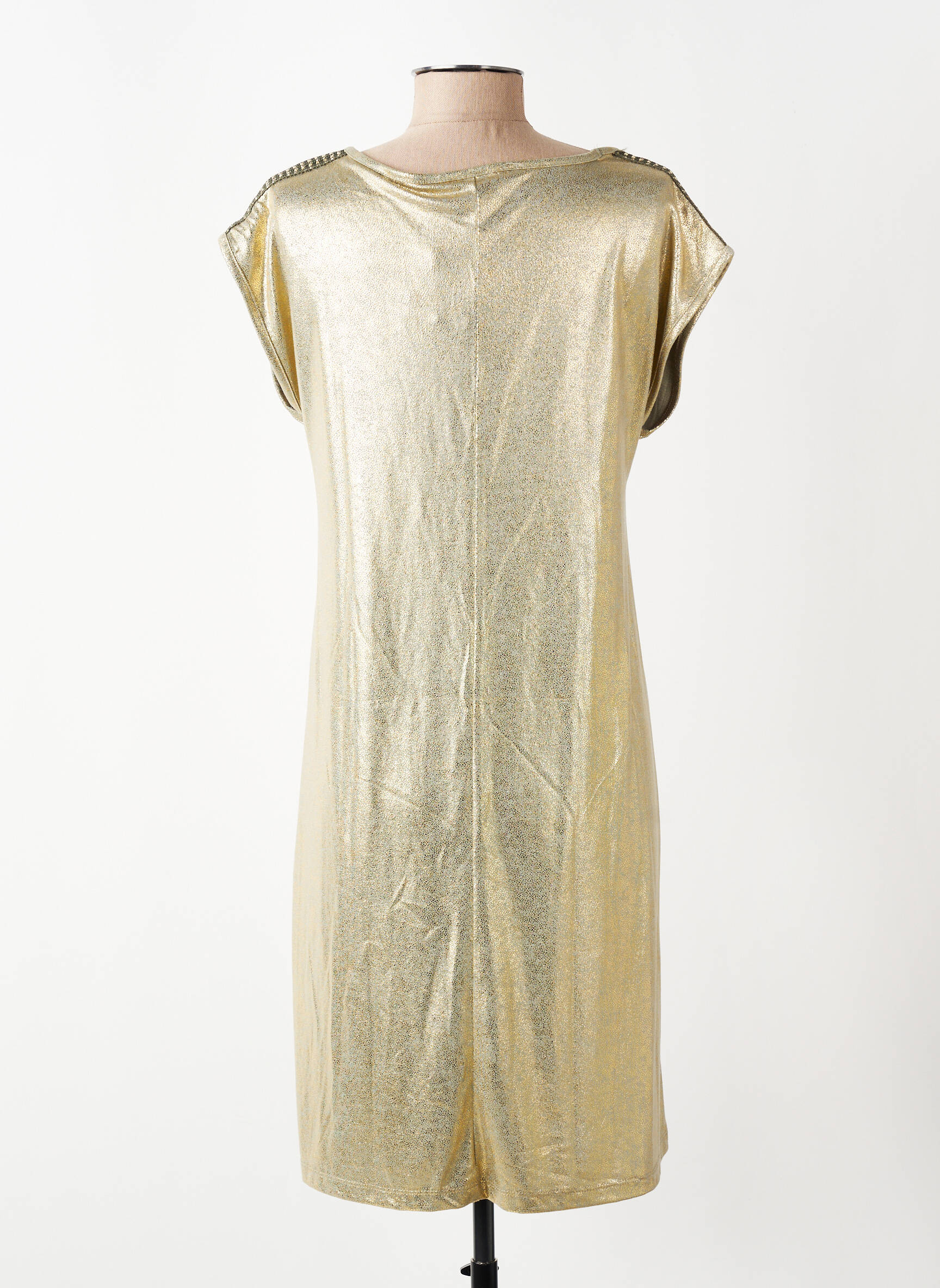 Rochie scurtă mâneci scurte mâneci scurte auriu CREAM femeie