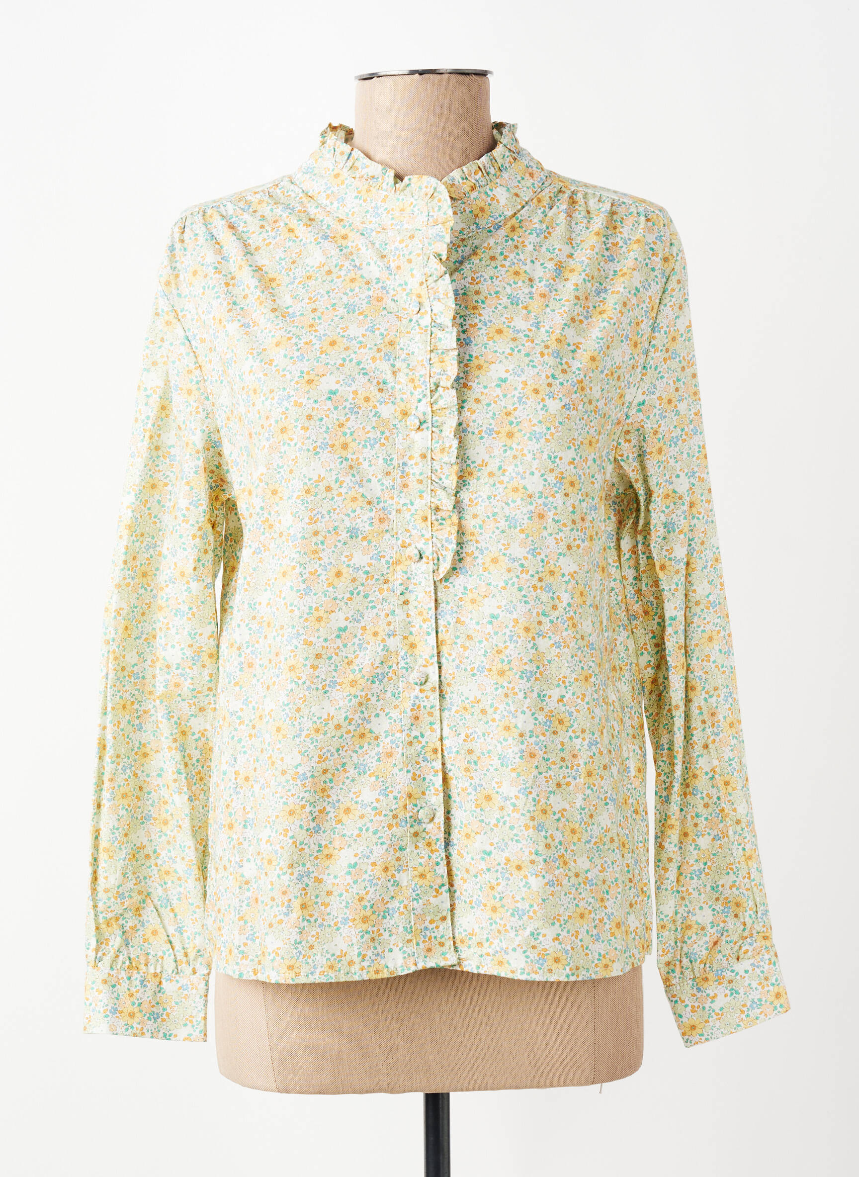 Cămașă imprimeu floral mâneci lungi verde SEASON femeie