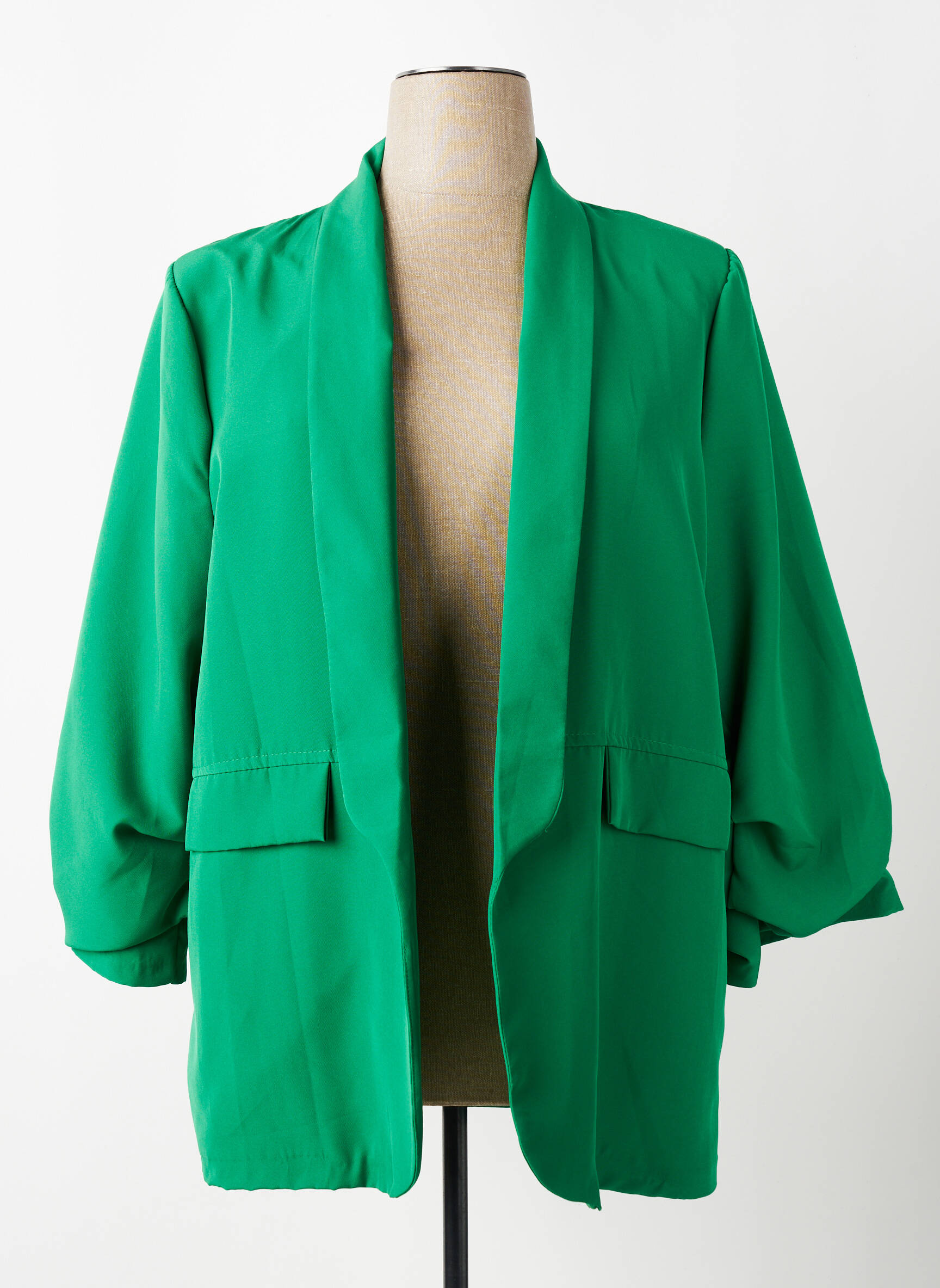 Sacou buzunare false verde JOLIFLY & JUSTINE Y femeie
