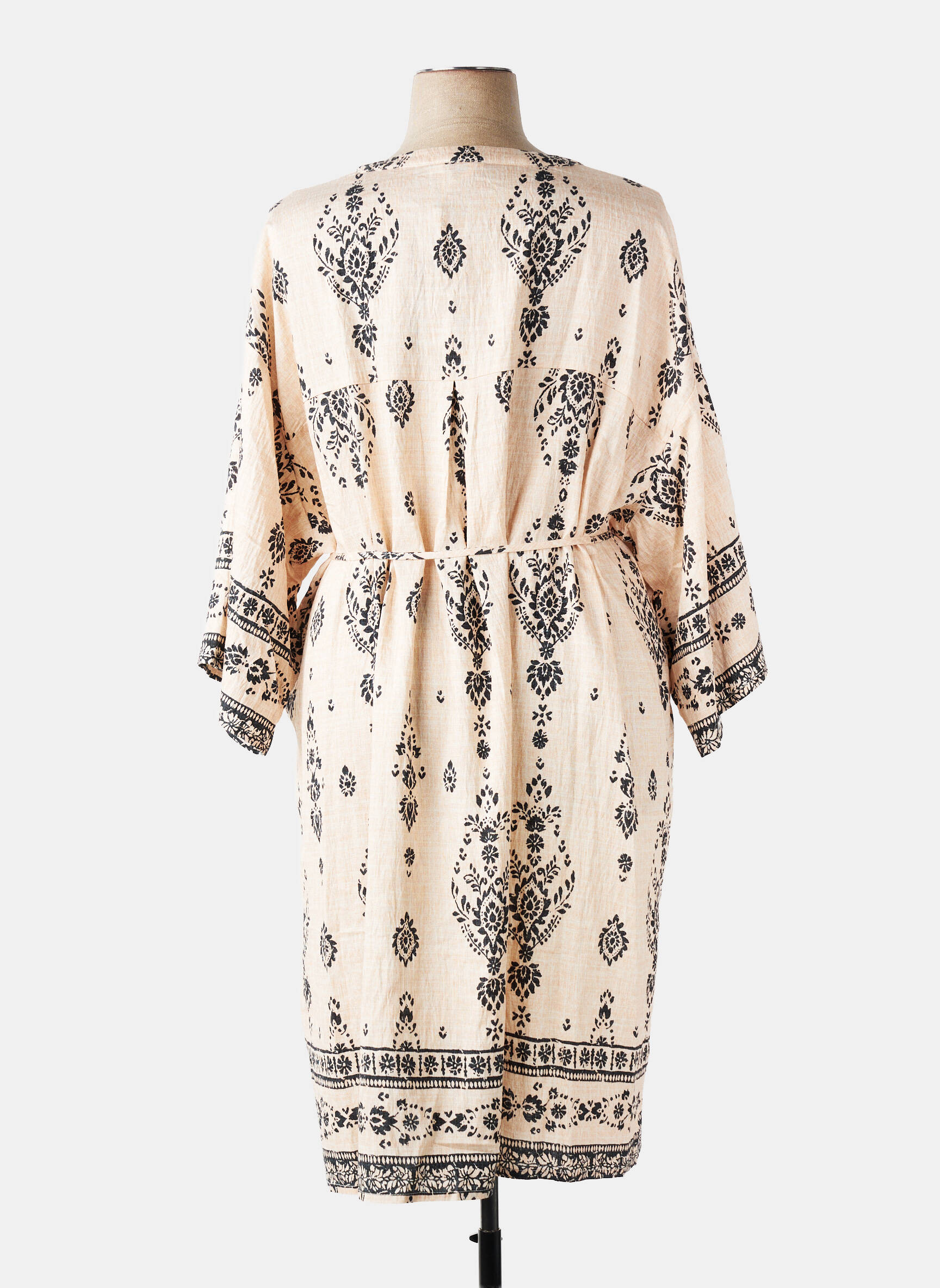 Rochie midi croială fluidă mâneci 3/4 bej ONLY CARMAKOMA femeie
