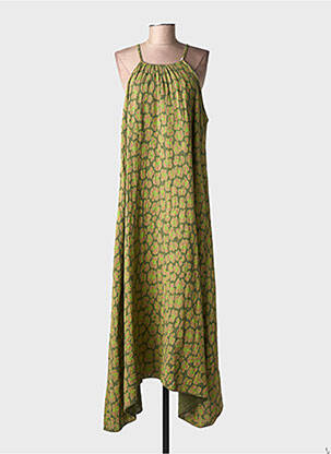 Rochie lungă mâneci lungi mâneci lungi verde FARFALLA femeie