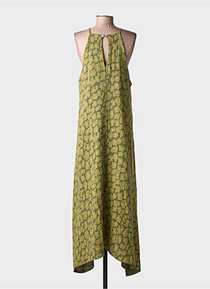 Rochie lungă mâneci lungi mâneci lungi verde FARFALLA femeie