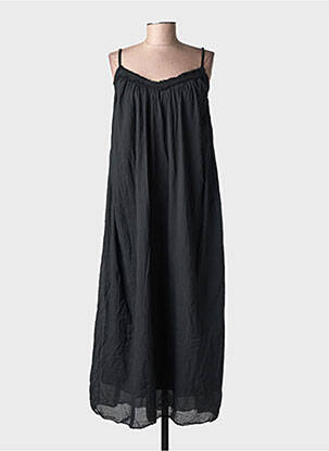 Rochie lungă croială fluidă bretele subțiri negru NEW COLLECTION femeie