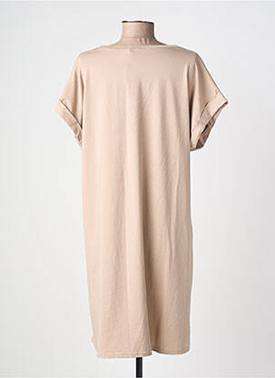 Rochie midi mâneci scurte mâneci scurte maro IZZY femeie