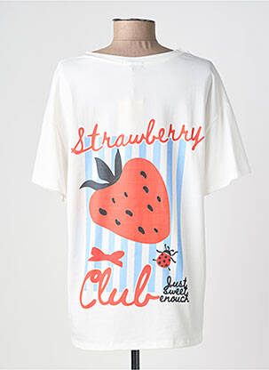 Tricou imprimeu fantezie mâneci scurte alb IZZY femeie