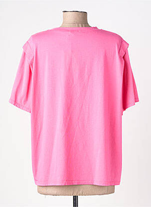 Tricou elasticitate mâneci scurte roz IZZY femeie