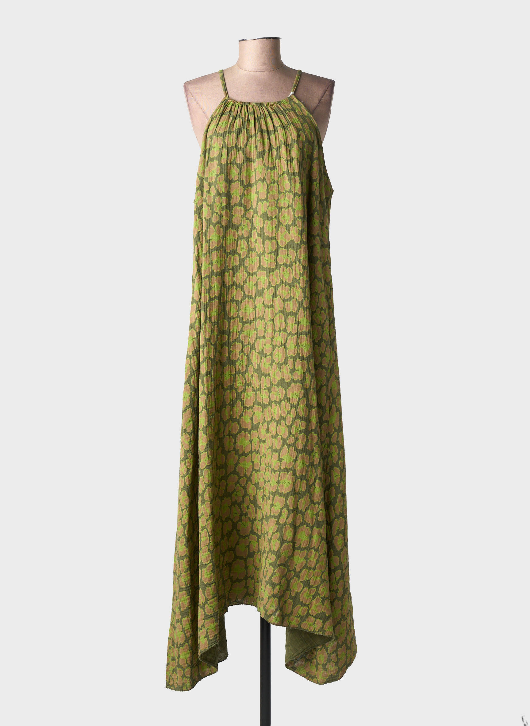 Rochie lungă mâneci lungi mâneci lungi verde FARFALLA femeie