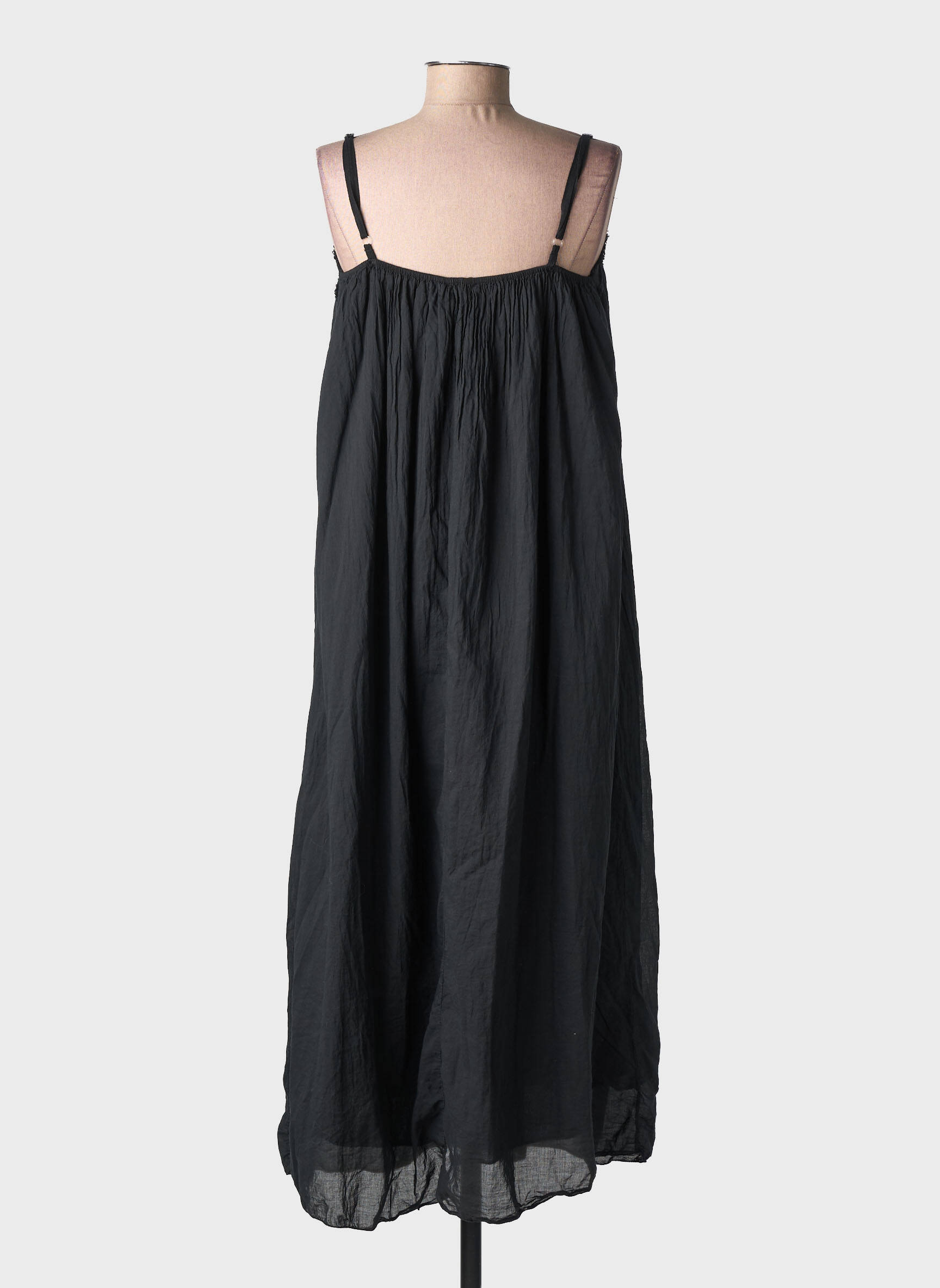 Rochie lungă croială fluidă bretele subțiri negru NEW COLLECTION femeie
