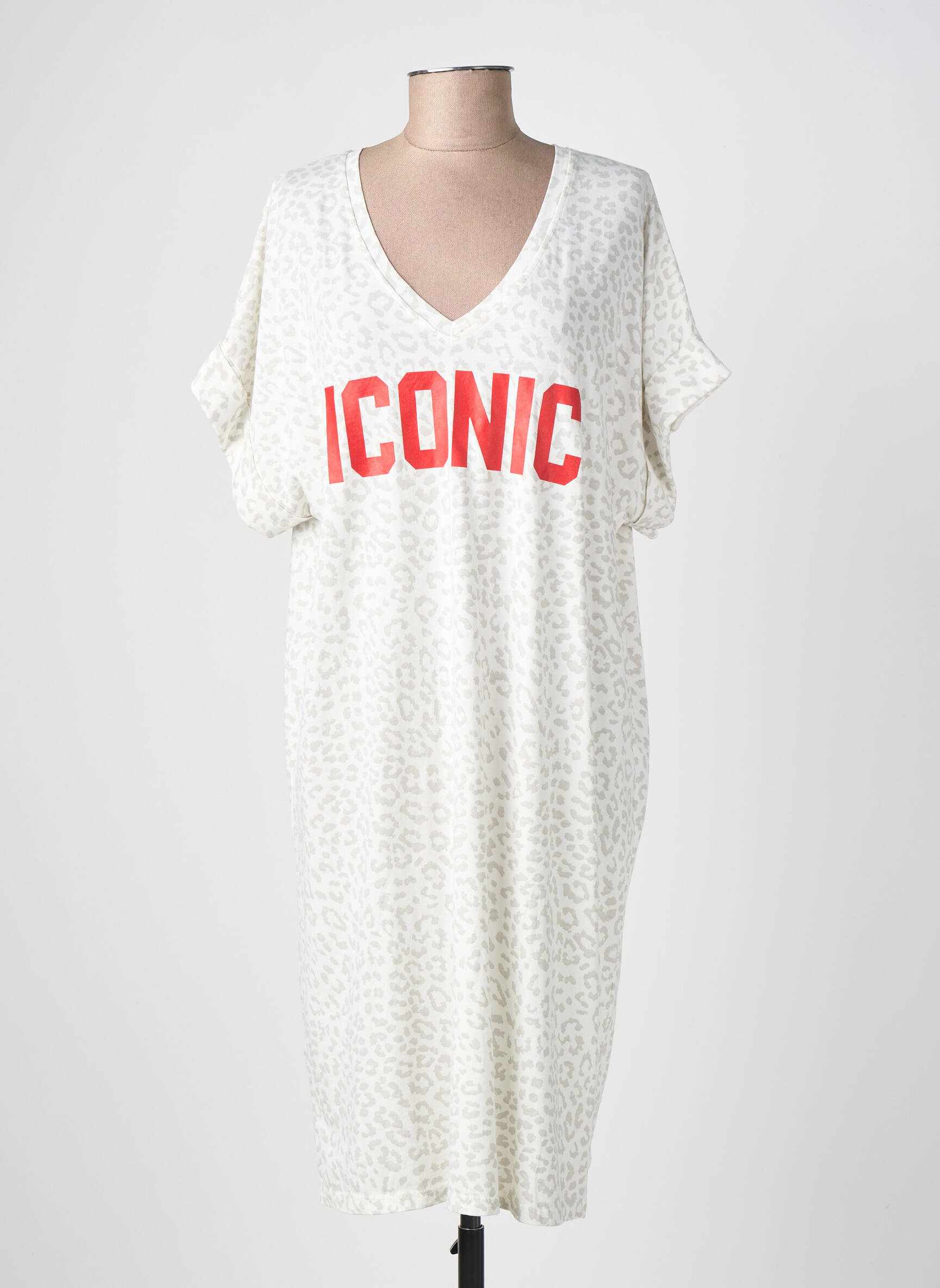 Rochie midi mâneci scurte mâneci scurte gri MADE IN ITALY femeie