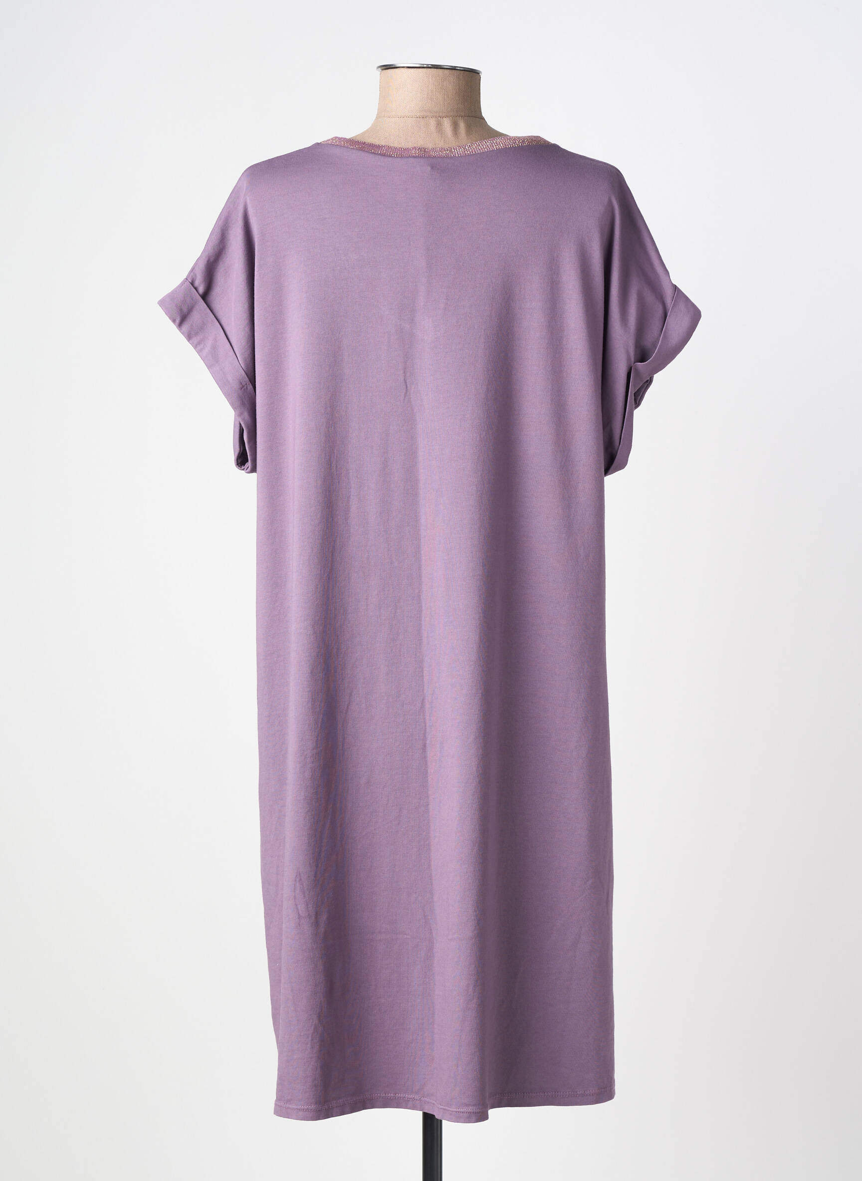 Rochie midi mâneci scurte mâneci scurte violet IZZY femeie