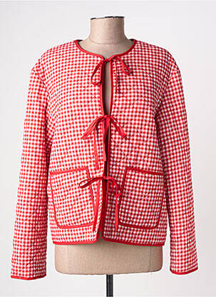 Jachete casual guler rotund roșu PIECES femeie