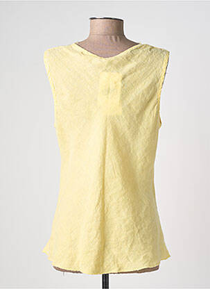 Top guler în v fără mâneci galben IZZY femeie
