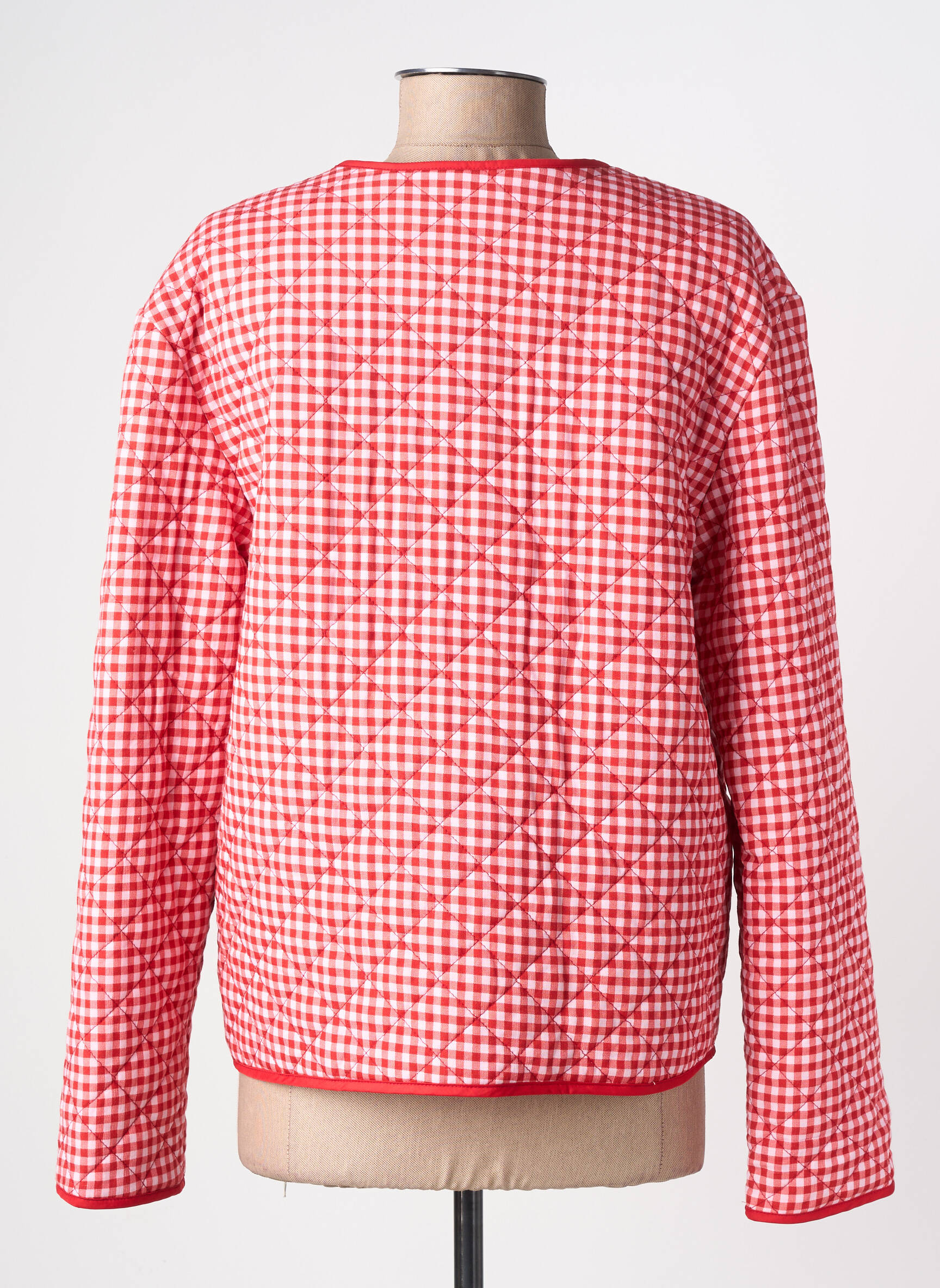 Jachete casual guler rotund roșu PIECES femeie