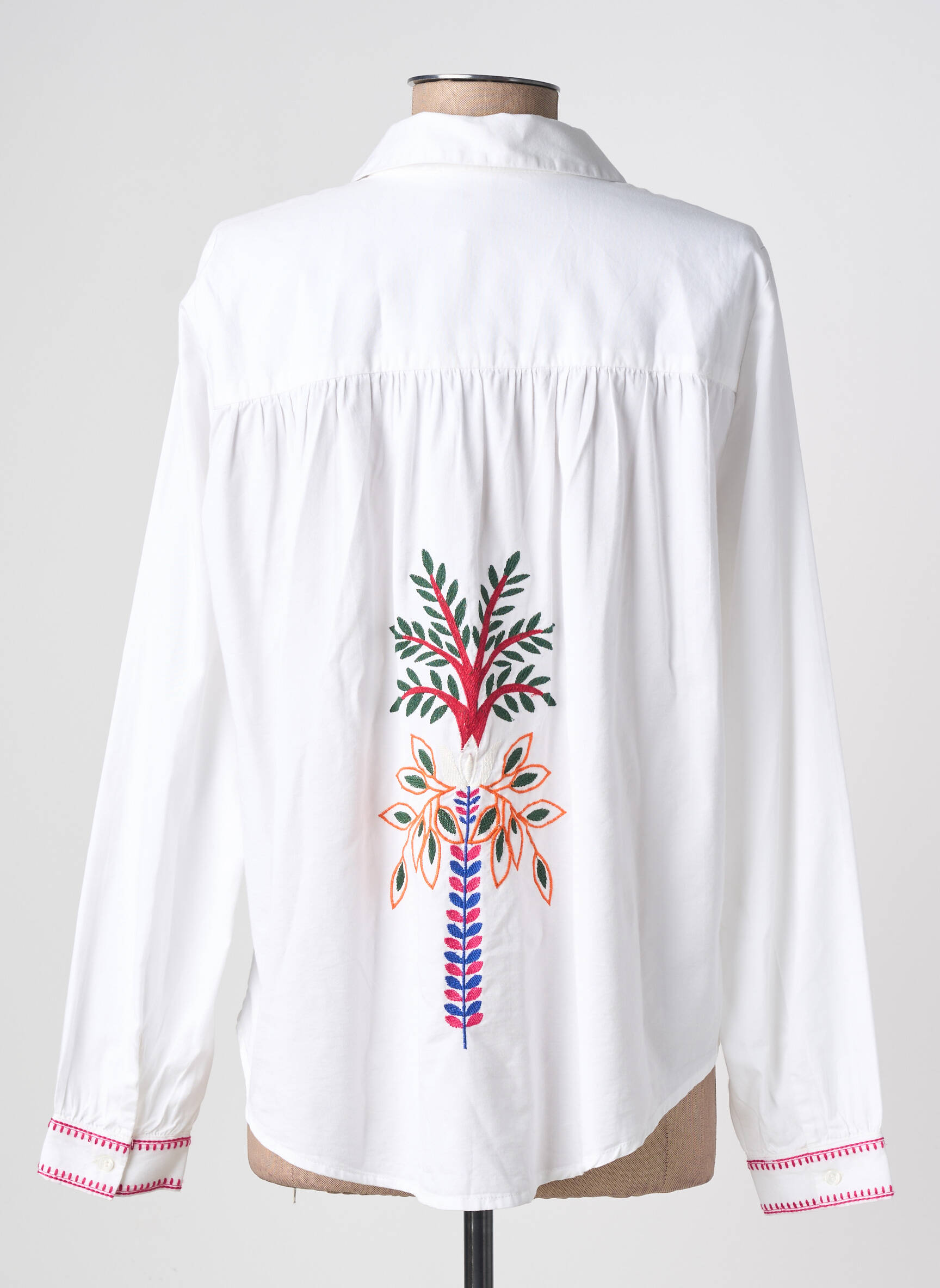 Cămașă croială dreaptă mâneci lungi alb PIECES femeie