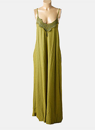 Salopetă-pantalon bretele subțiri bretele subțiri verde FARFALLA femeie
