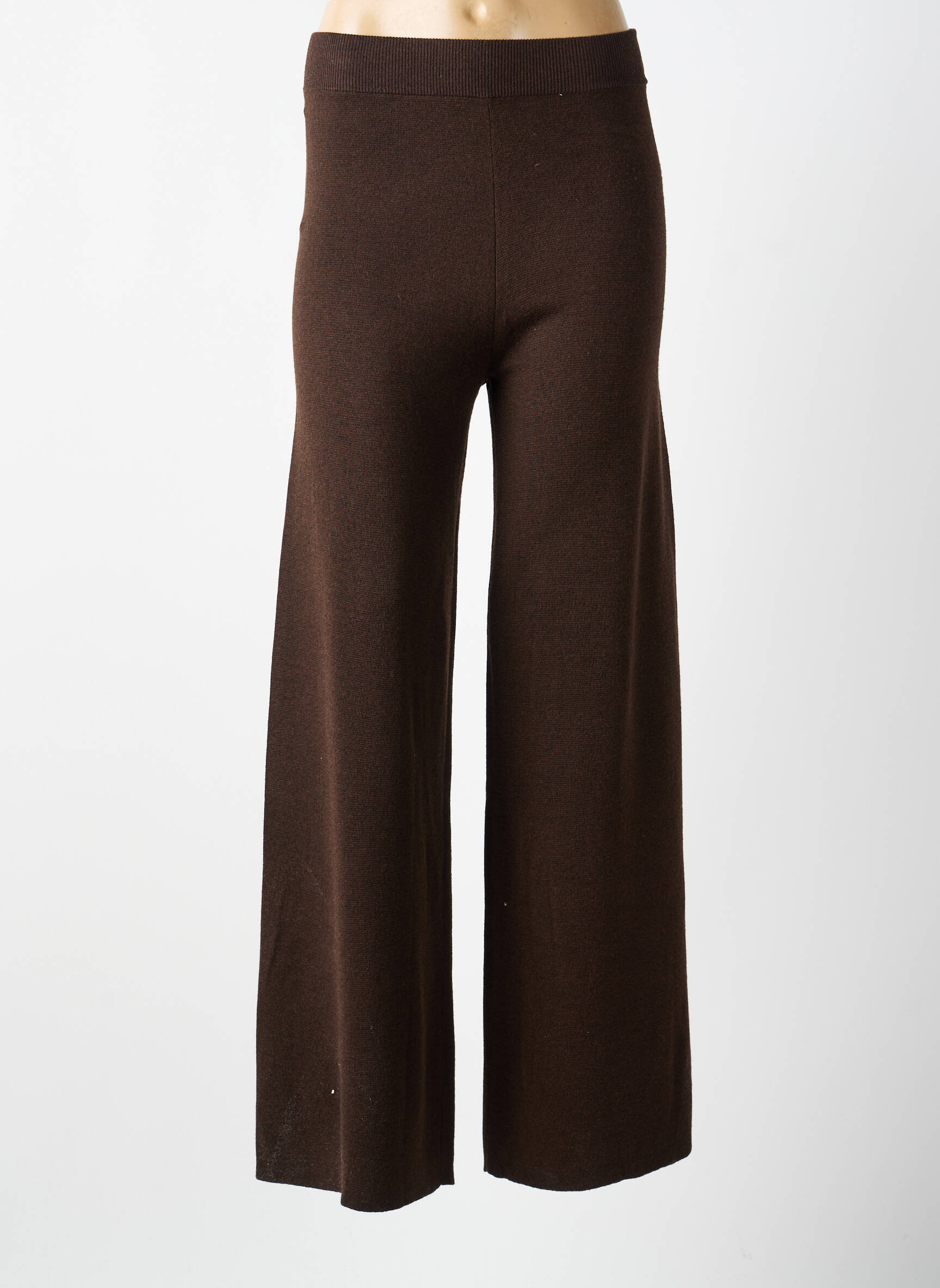 Pantalon larg mărime normală mărime normală maro GRACE & MILA femeie