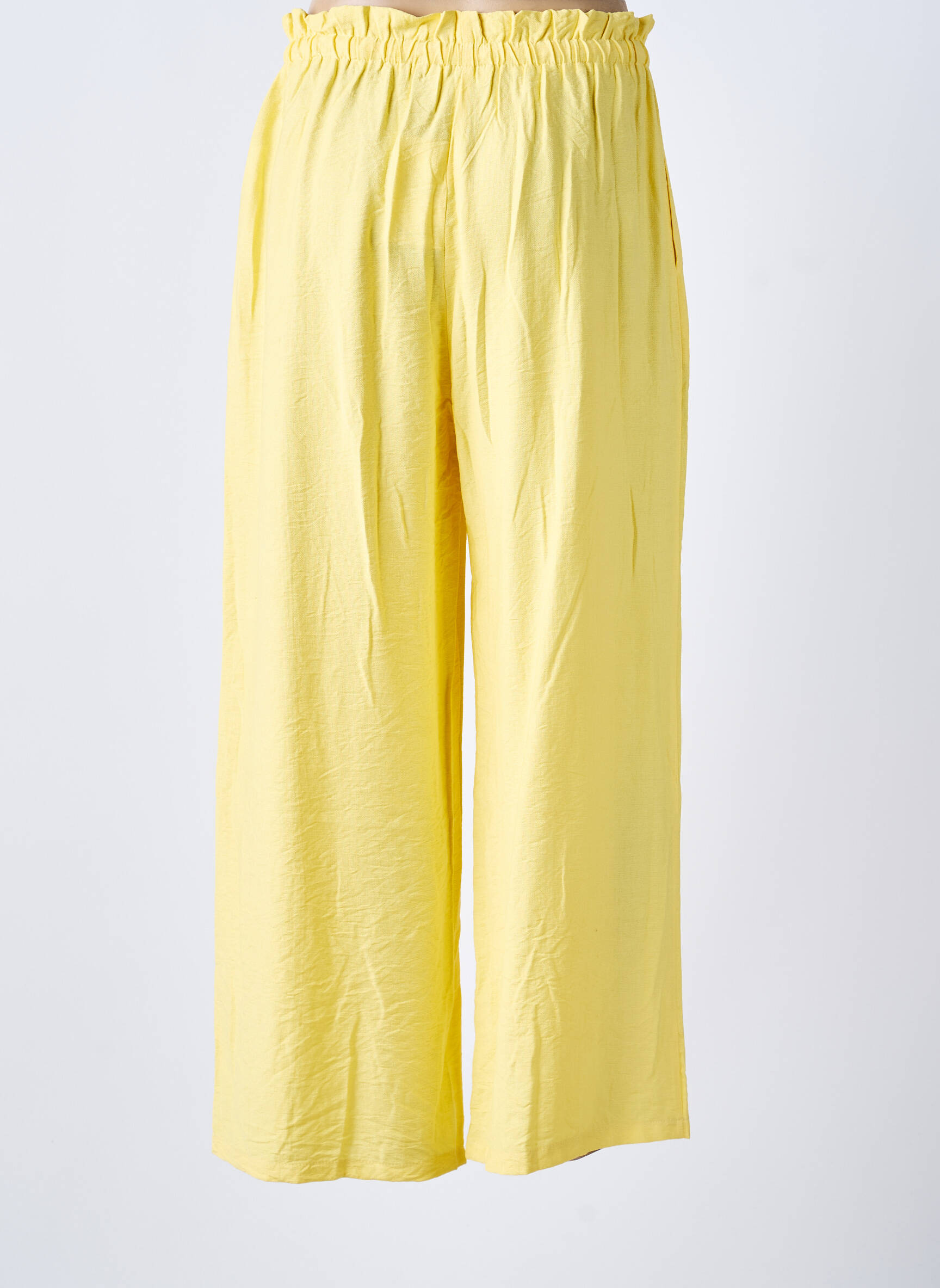 Pantalon drept elasticitate mărime normală galben KILKY femeie