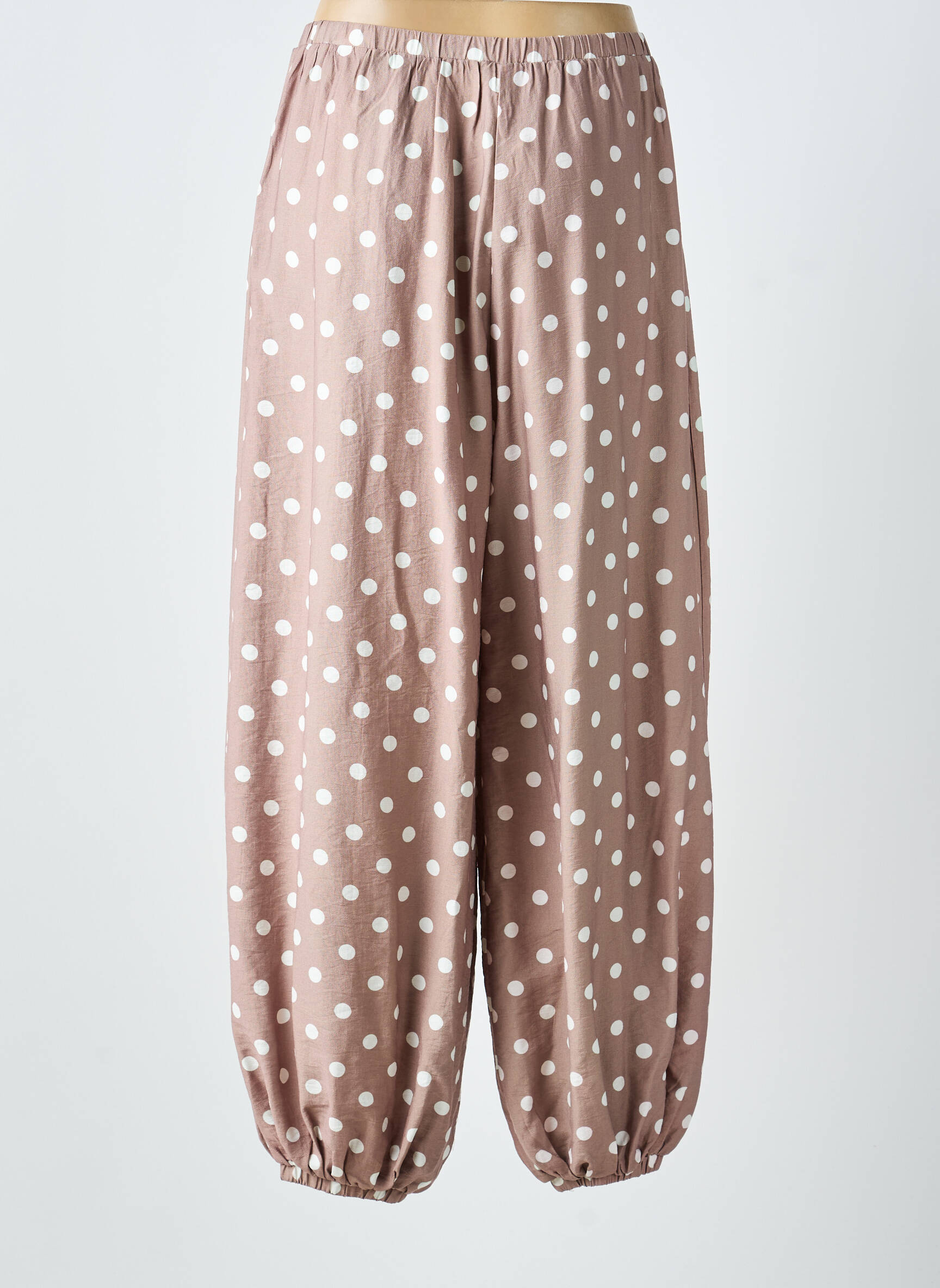 Pantalon larg mărime normală mărime normală maro KILKY femeie